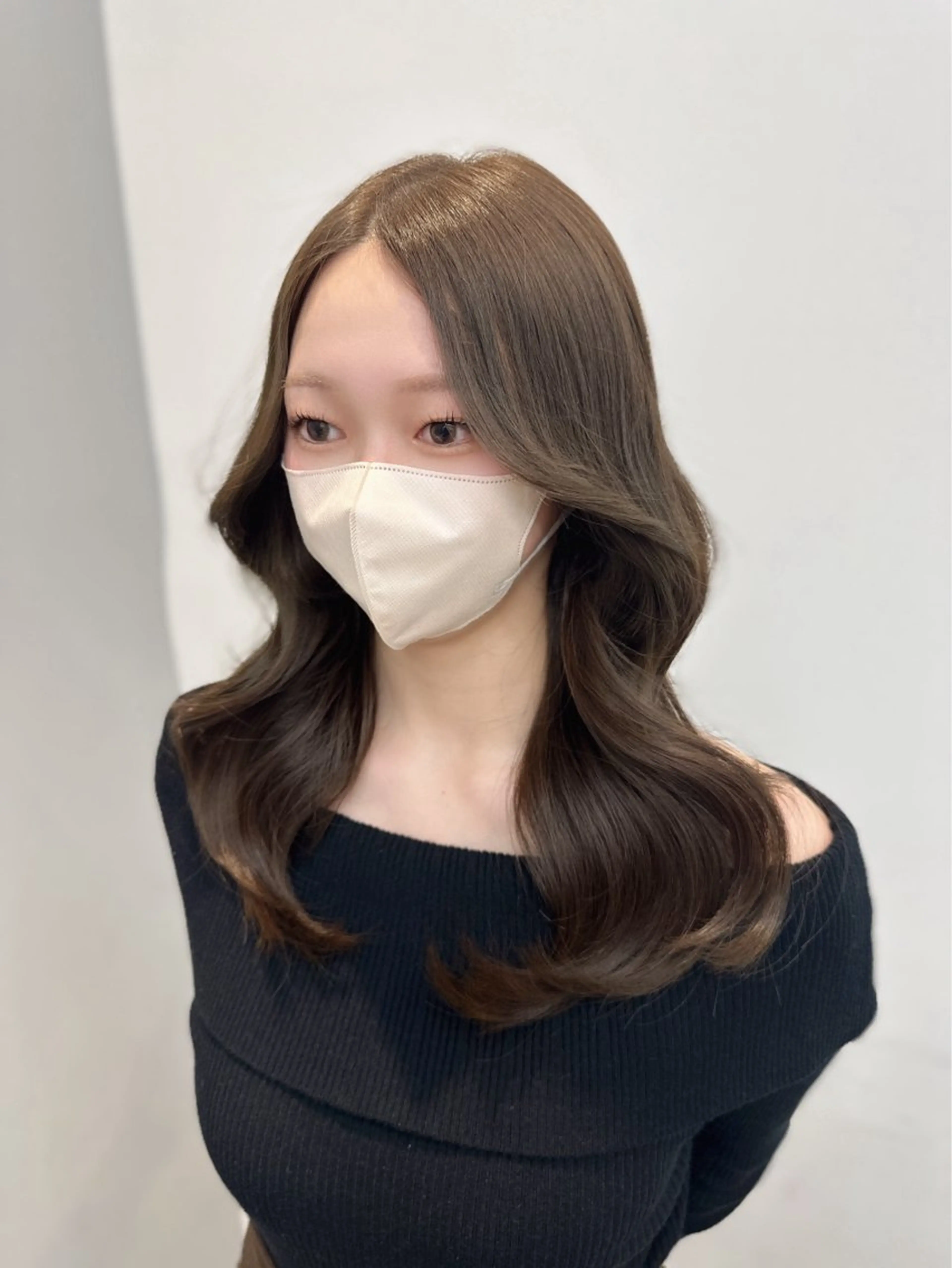 ロング カラー 顔周り似合わせ・巻け るレイヤー水谷航大のヘアスタイル