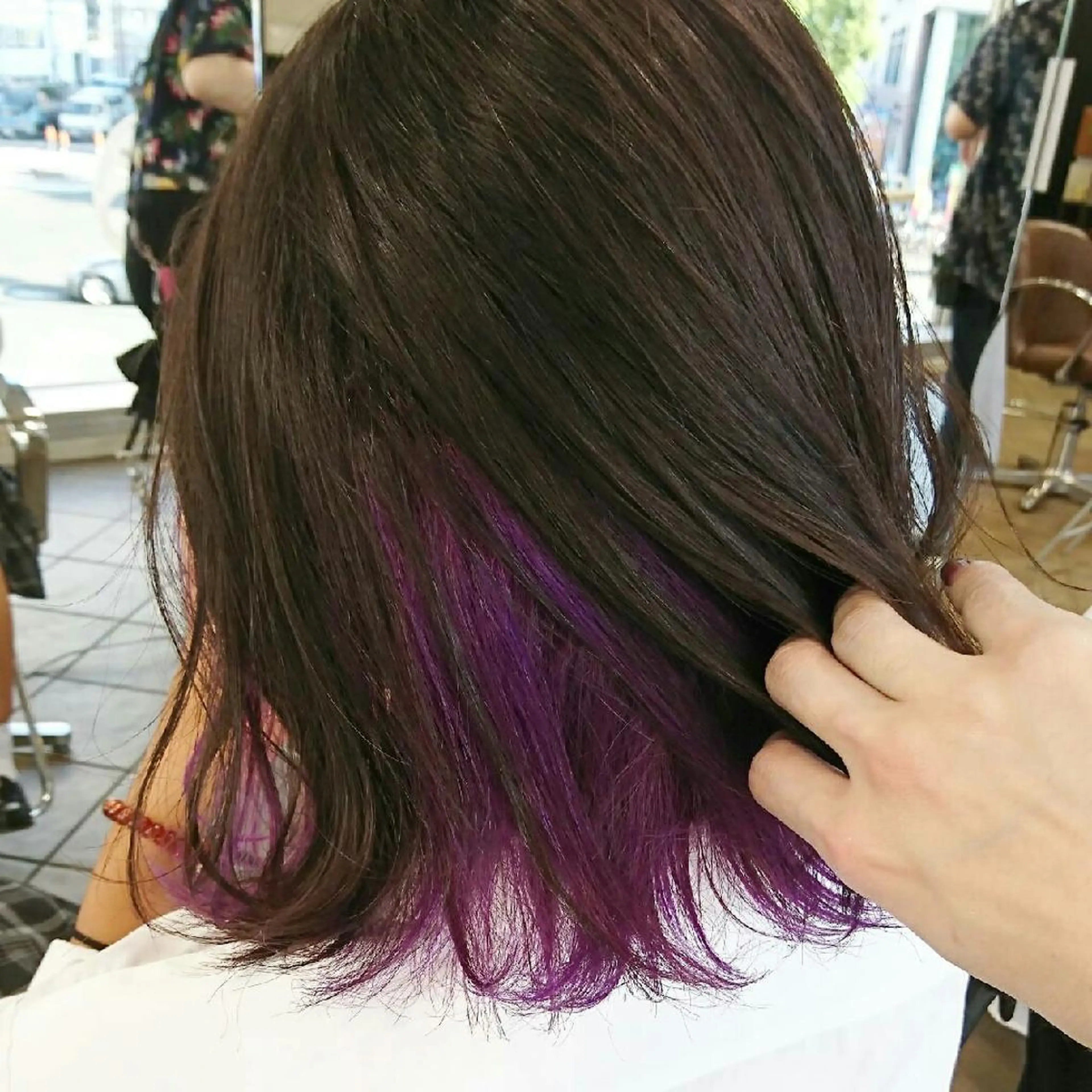 ショート ヘアカラー Luisハイライト　 喜連瓜破、髪質改善のヘアスタイル