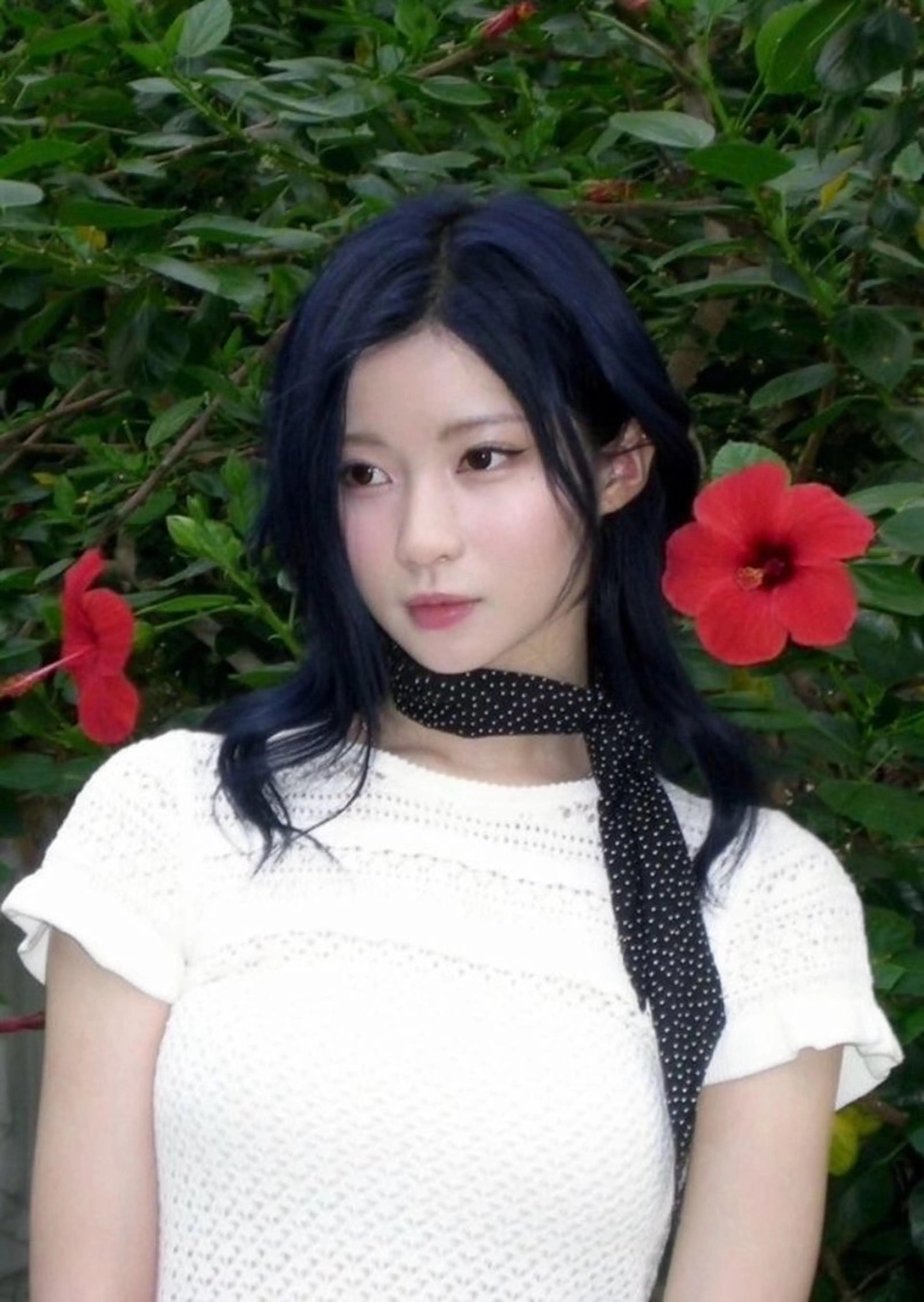 セミロング カラー ヘアアレンジ ヘアカラー トリートメント 寒色アイドルカラー JUNOチナツのヘアスタイル