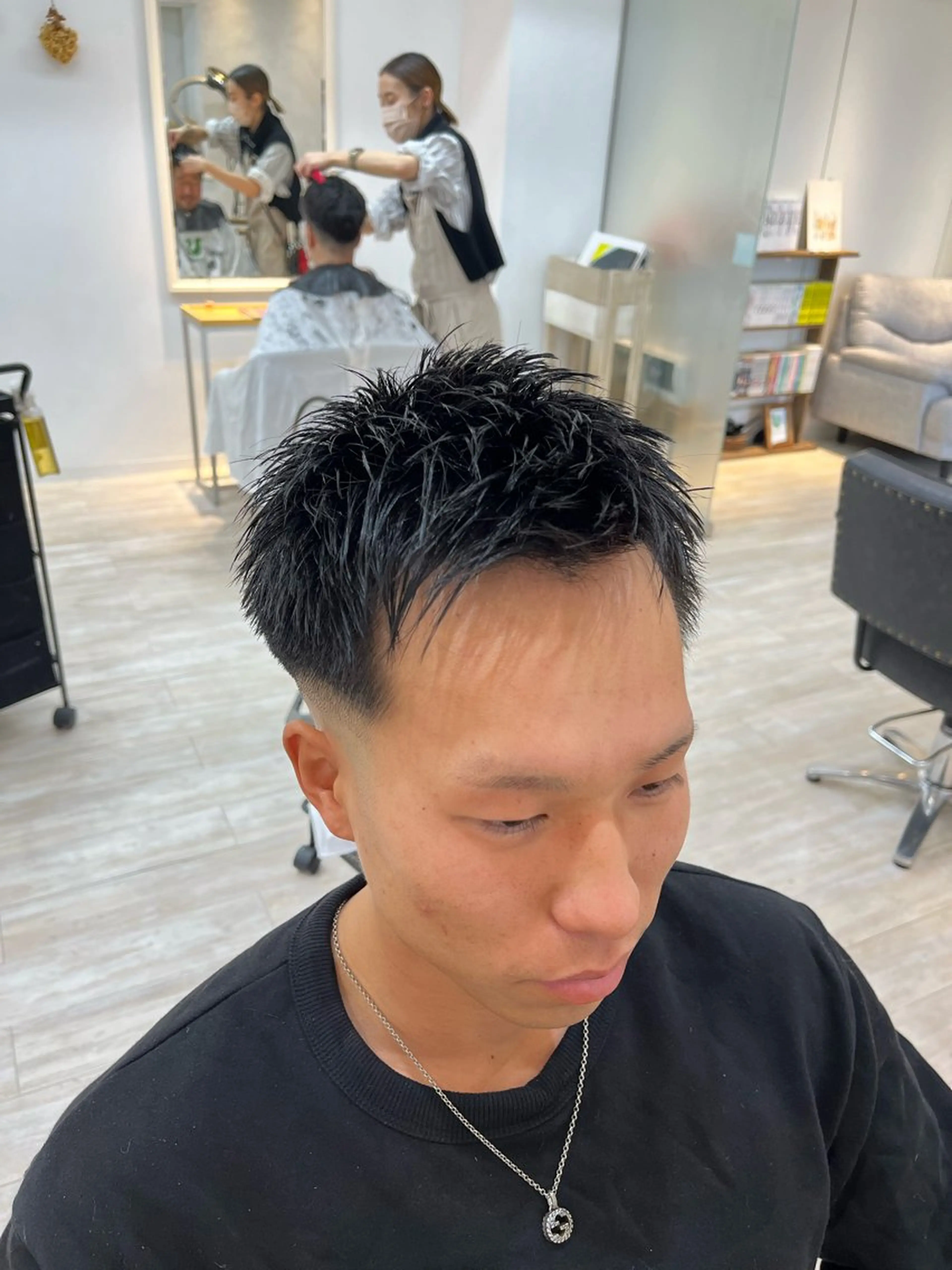 ショート メンズ アップバング ショートヘア Utata literie所属・嵯峨 大地/パーマ/ ハード系/特殊系のヘアスタイル