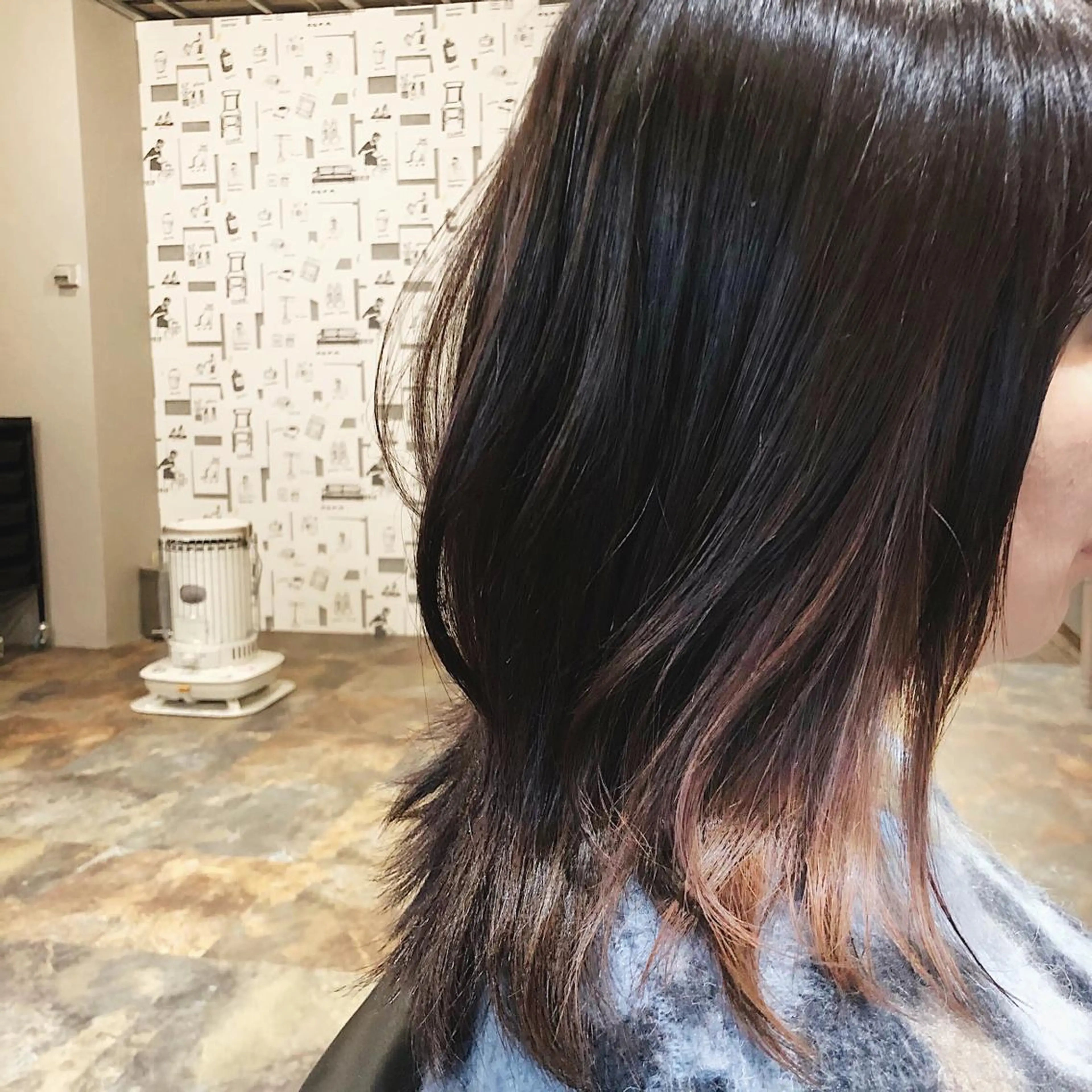 ミディアム カラー ベージュカラー ブリーチ インナーカラー ラベンダーカラー ラベンダーベージュ カット ヘアカラー トリートメント CISCO所属・山口 浩之のヘアスタイル