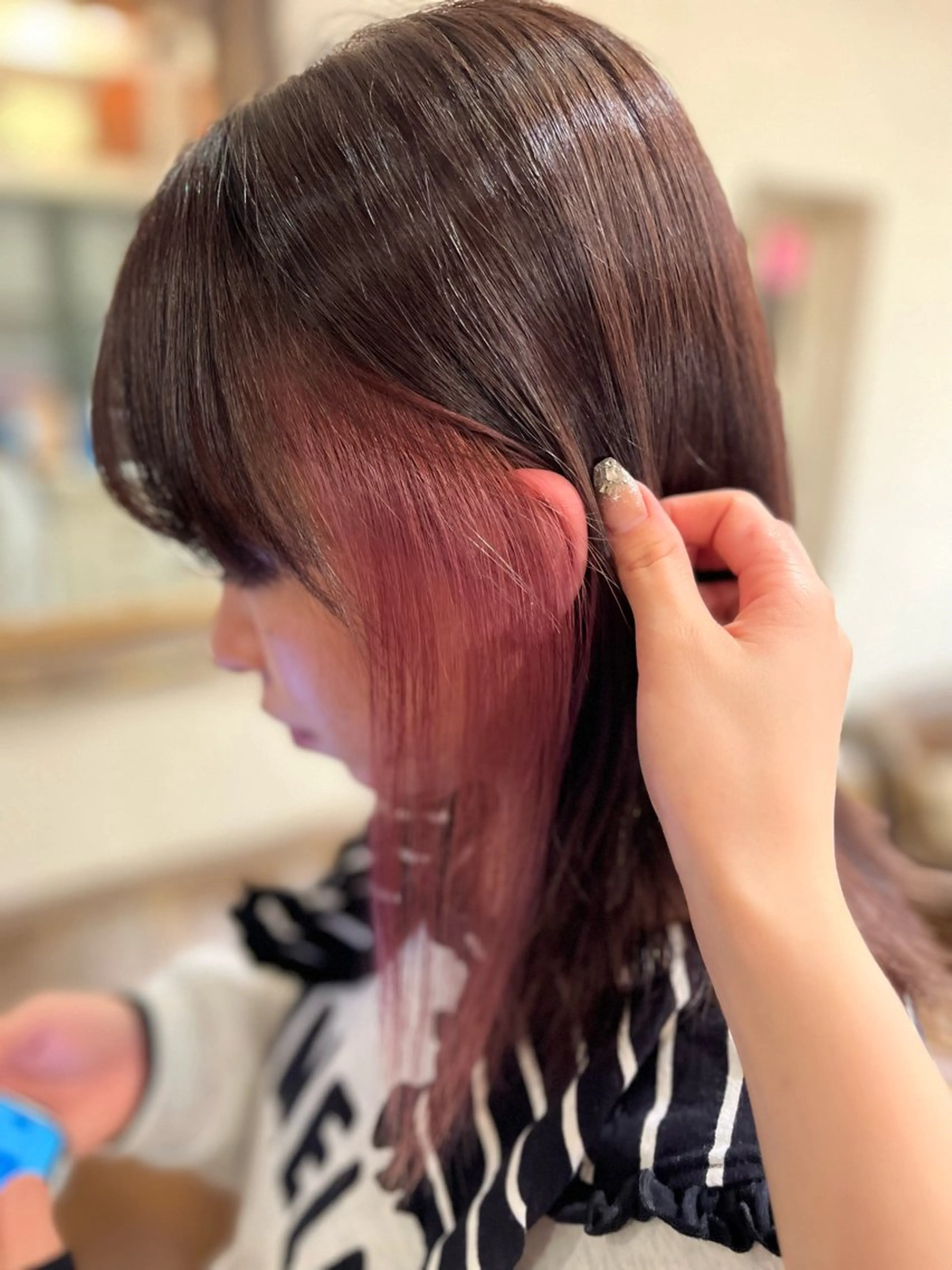 カラー インナーカラー ヘアカラー トリートメント 東　茉央/コテ巻き パーマ🧸銀座のヘアスタイル
