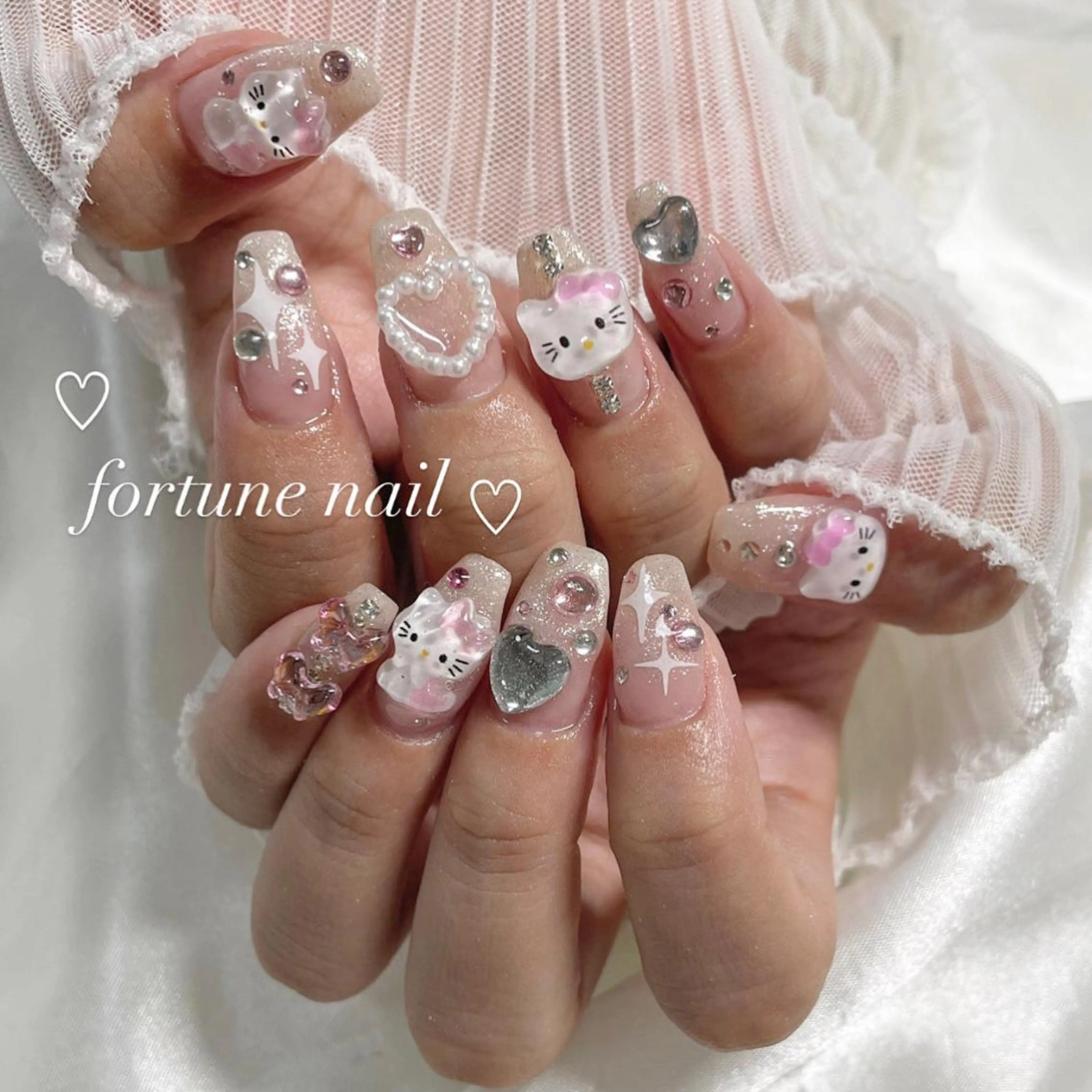 ネイル ハート 持ち込み ハンドネイル ☆saori ☆のネイルデザイン