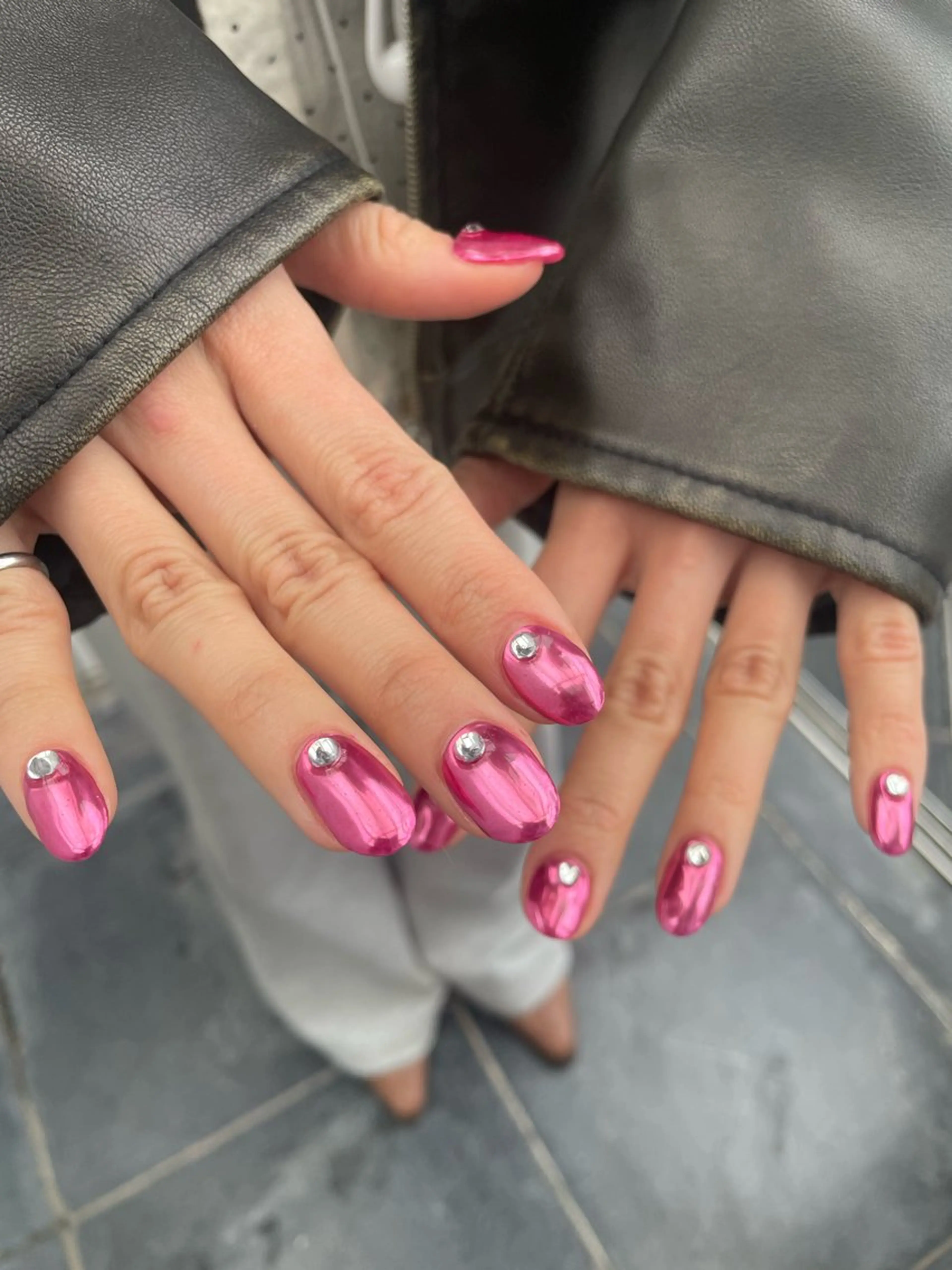 ネイル ミラーネイル ハンドネイル Nail ヌシん家 AKANEのネイルデザイン