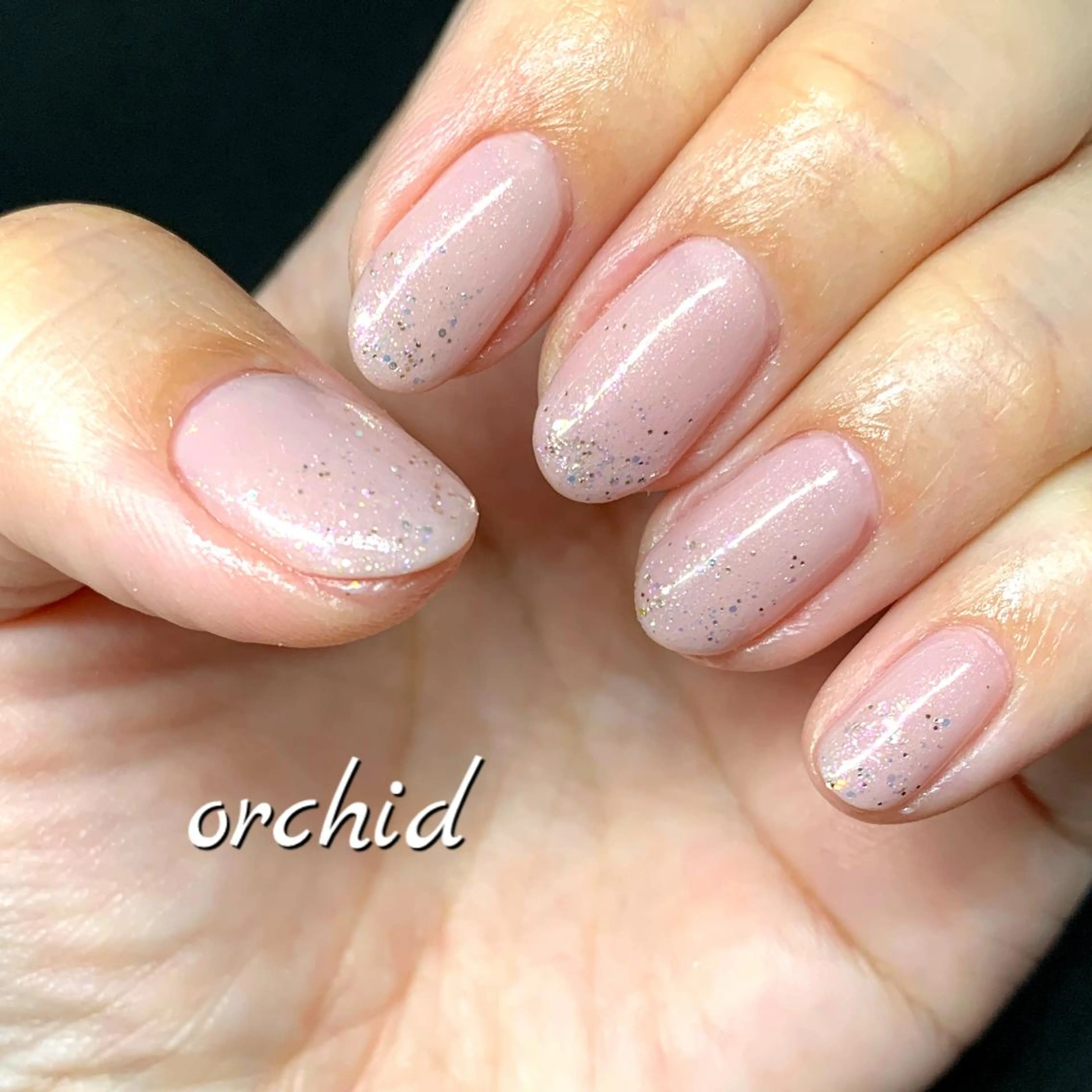 ネイル ラメ(グリッター) ハンドネイル フットネイル orchid ♡オーキッドのネイルデザイン