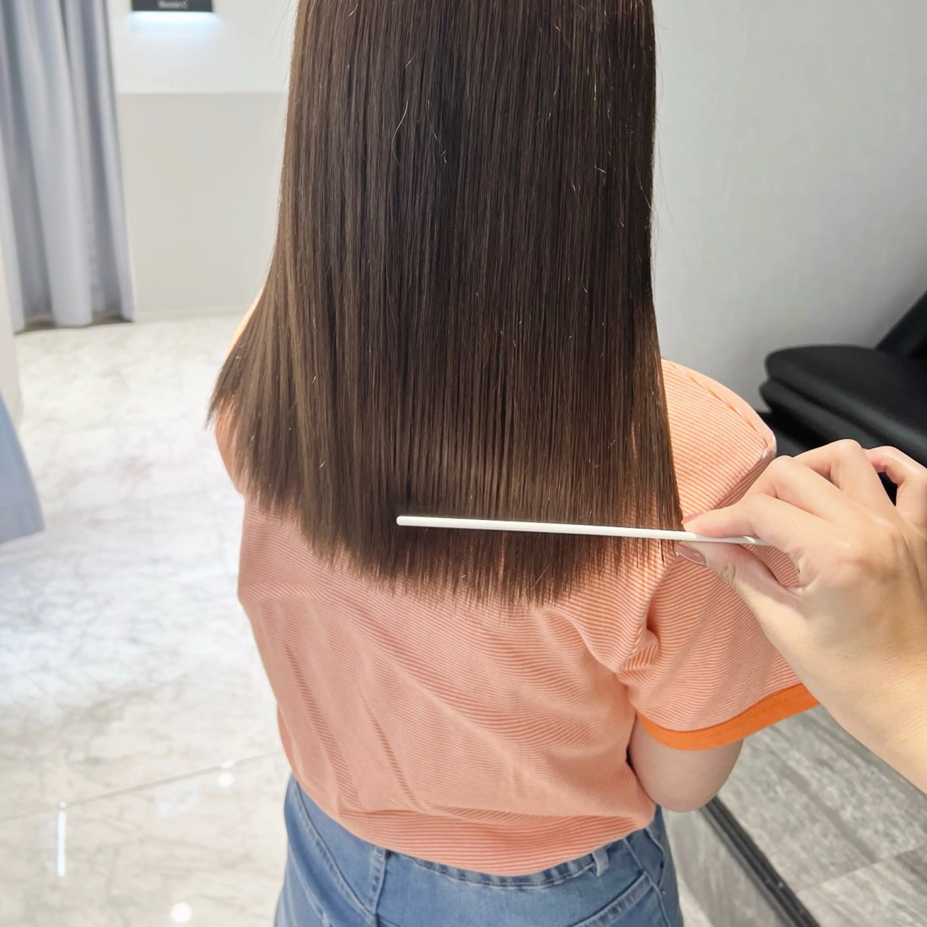 ミディアム カット ヘアカラー トリートメント 韓国モテhair🍑 momoのヘアスタイル