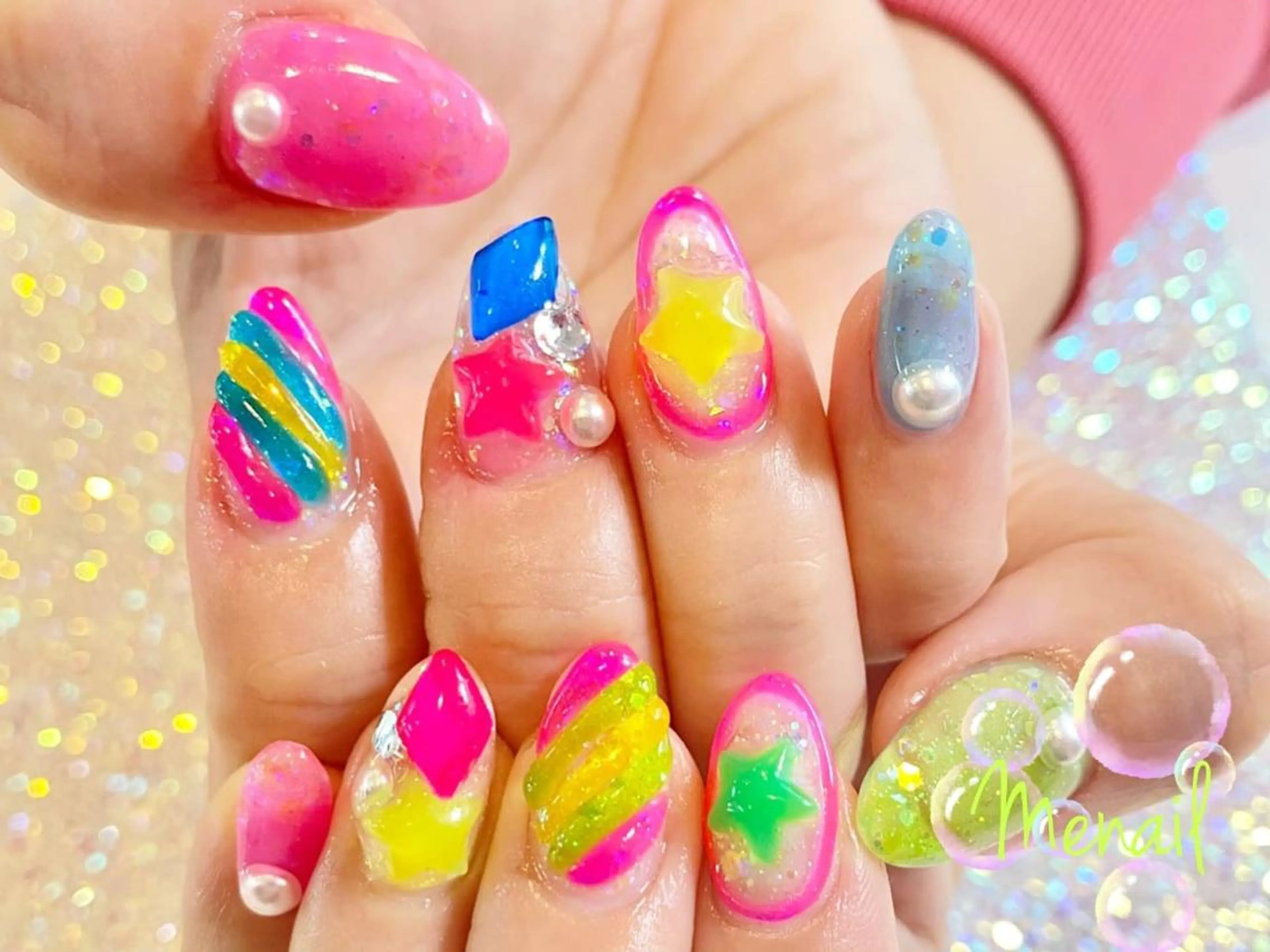 ネイル 🎀MENAIL🎀 シンプル系/POP系のネイルデザイン