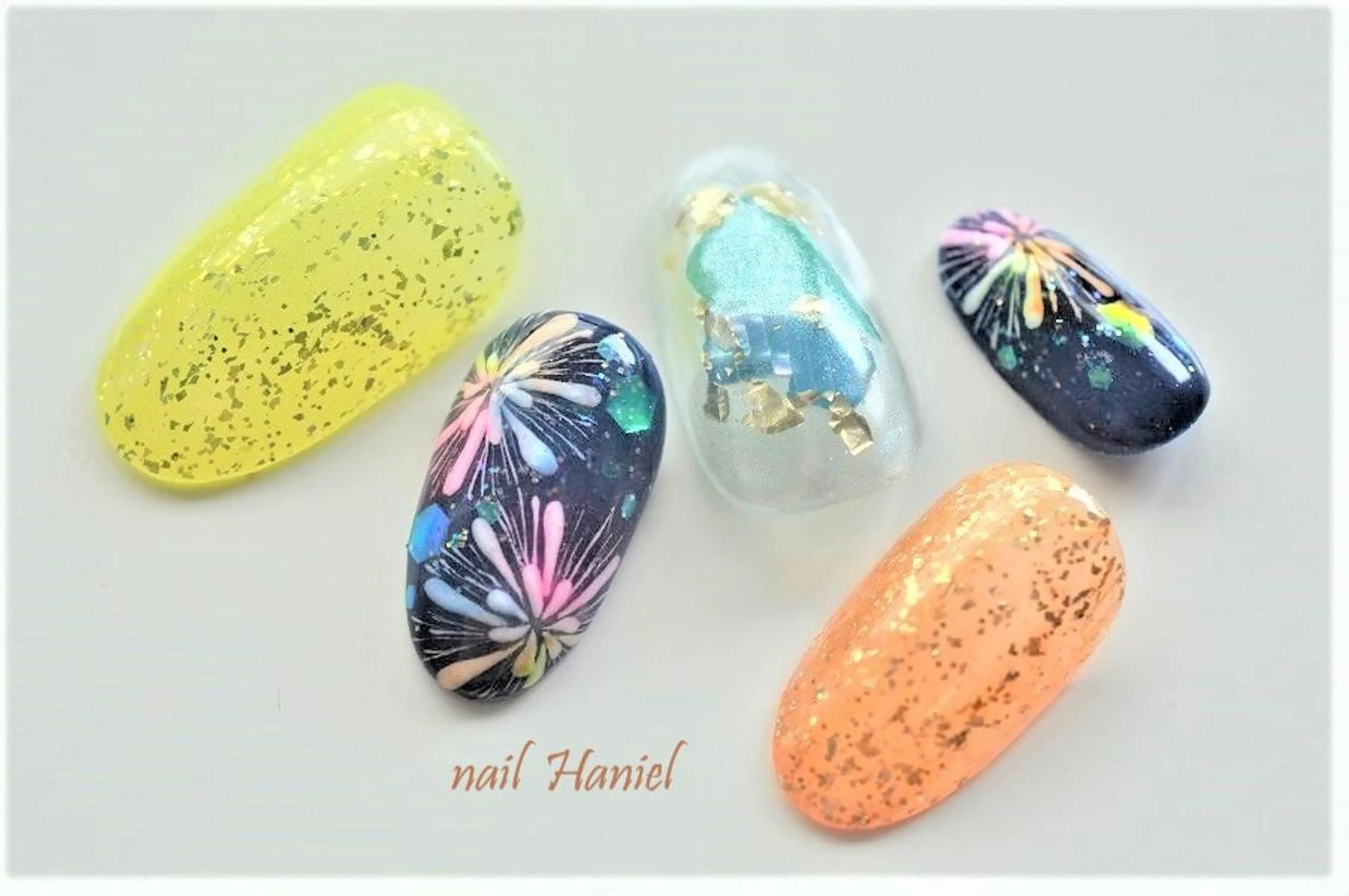 ネイル フットネイル ジェルネイル パラジェル nail Haniel所属・半蔵門サロンハニエル 魅神 ちよのネイルデザイン
