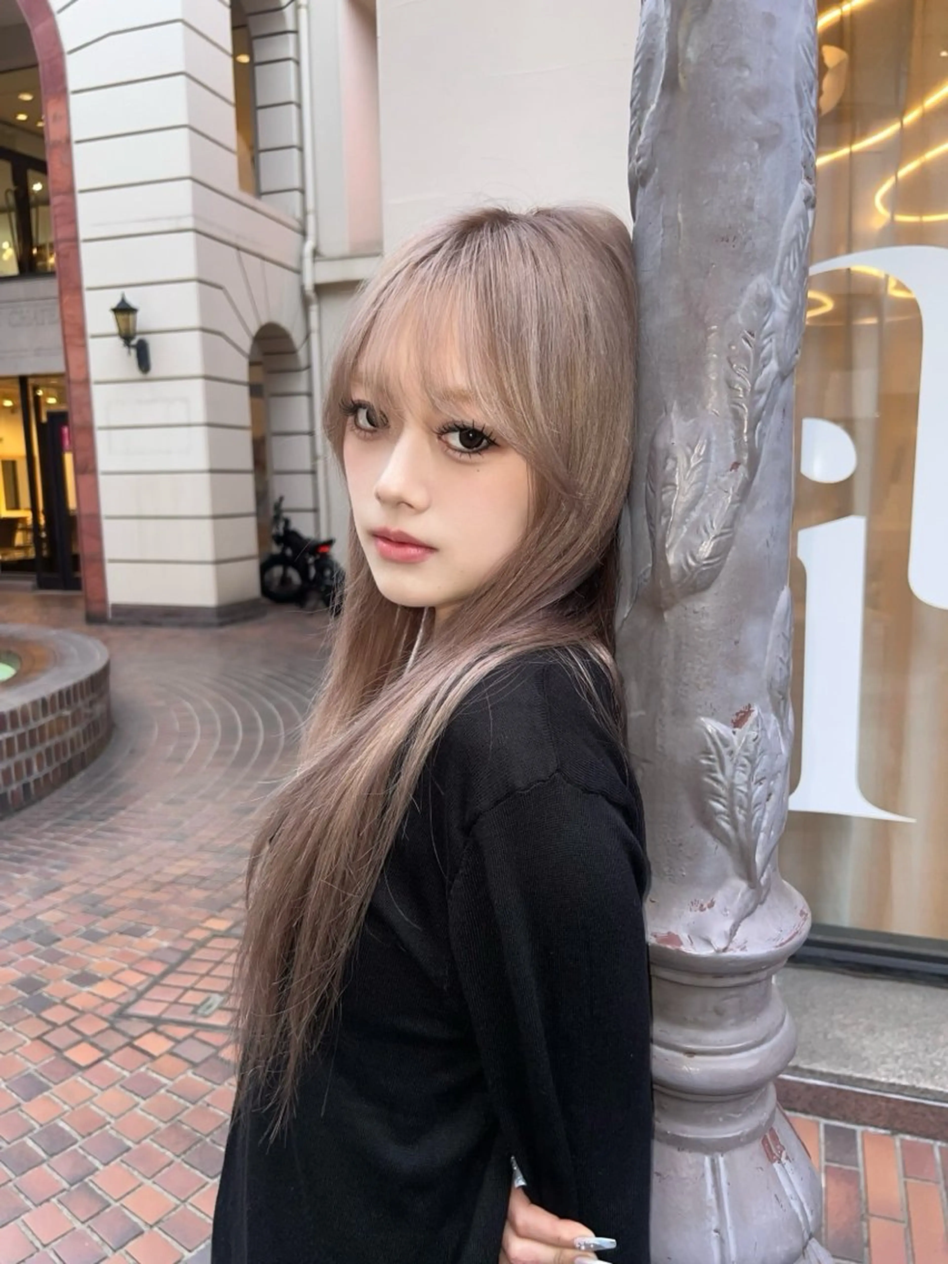 ロング ヘアカラー AIRA/ブリーチ ‪/透明感カラーのヘアスタイル
