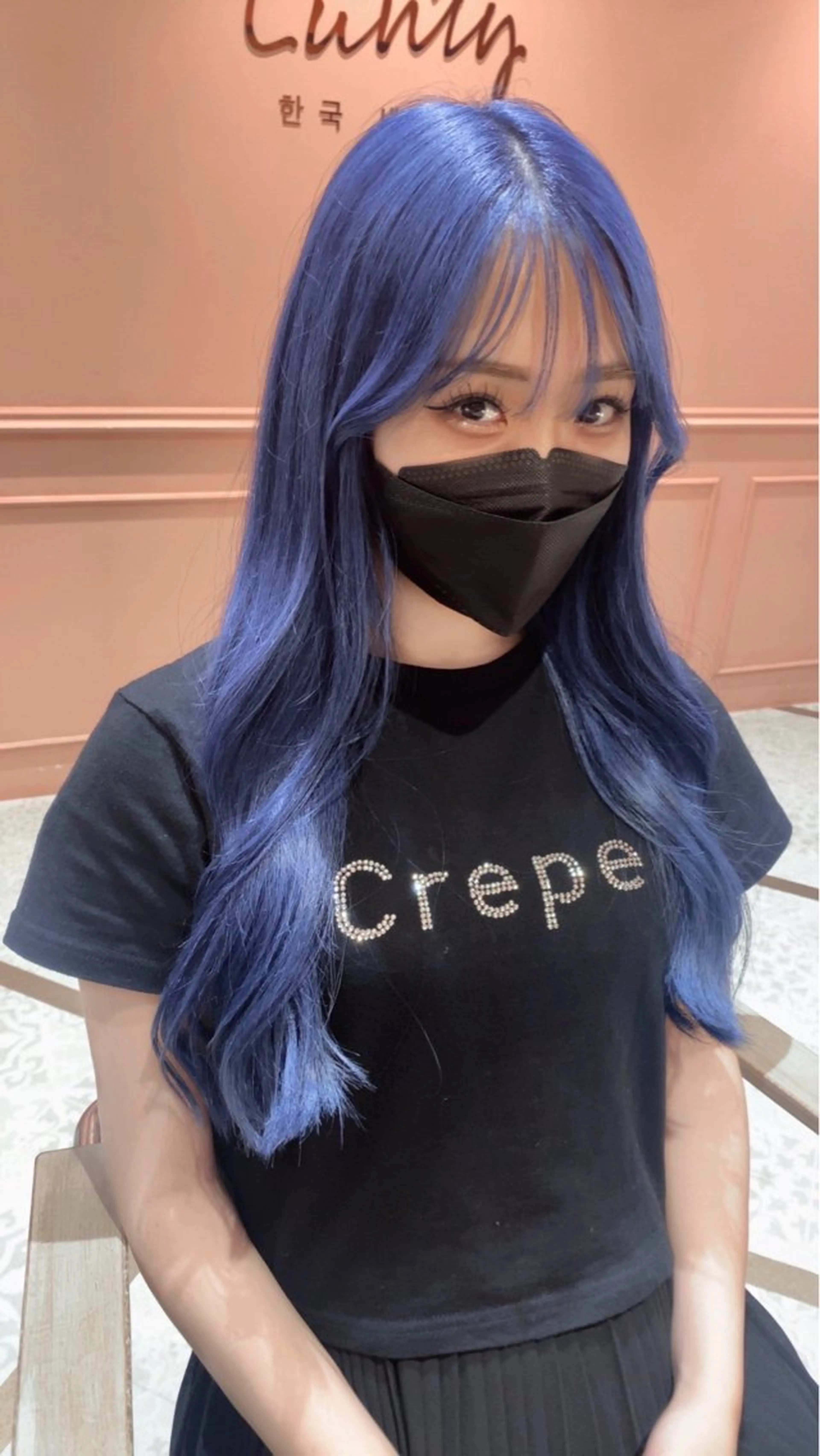 ロング カラー ヘアカラー トリートメント lunty miichiのヘアスタイル