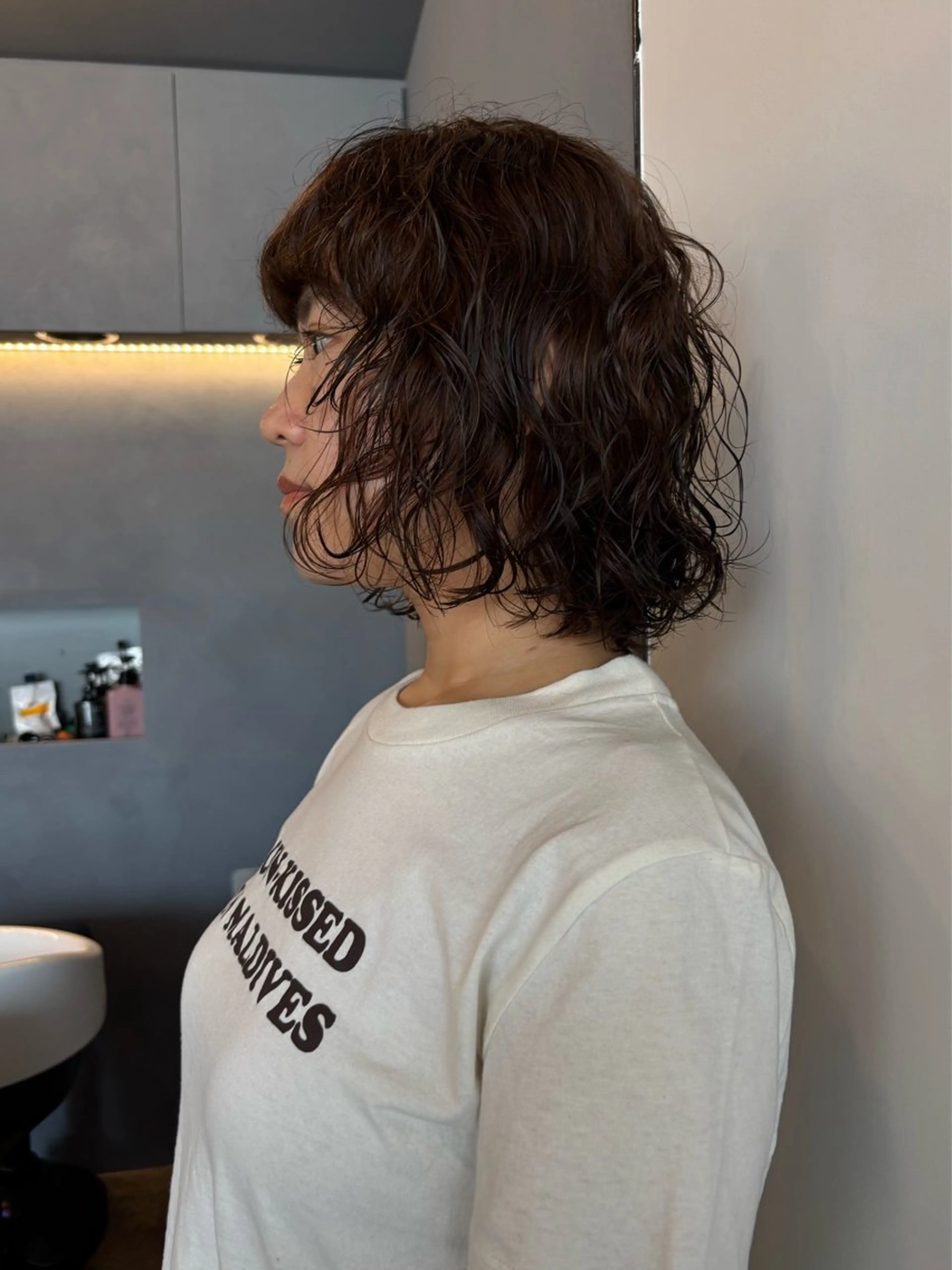 ショート カット パーマ トリートメント KOCHAB 中村穂風のヘアスタイル