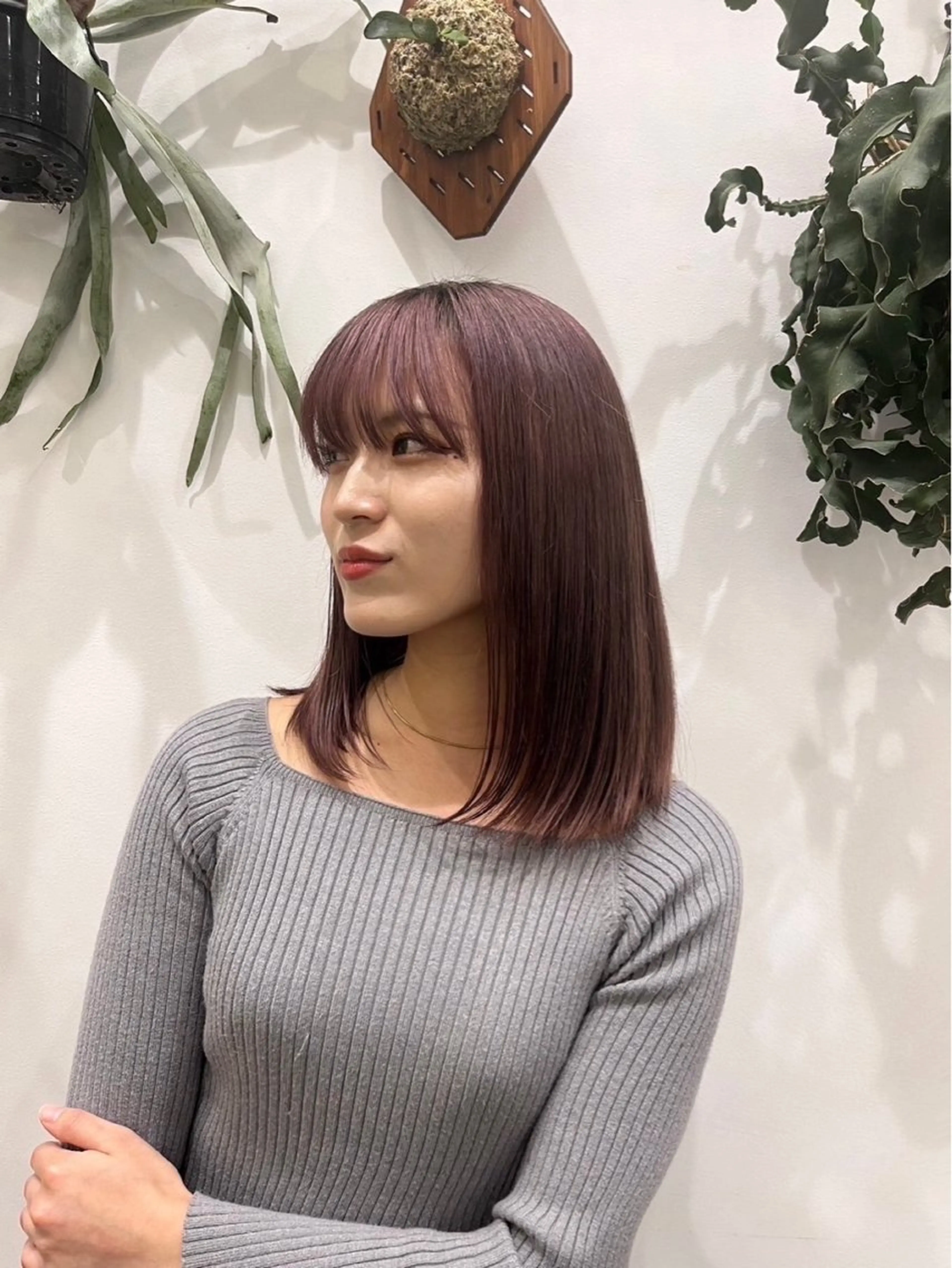 カラー ヘアカラー e’s 鎌倉　榊 桜のヘアスタイル