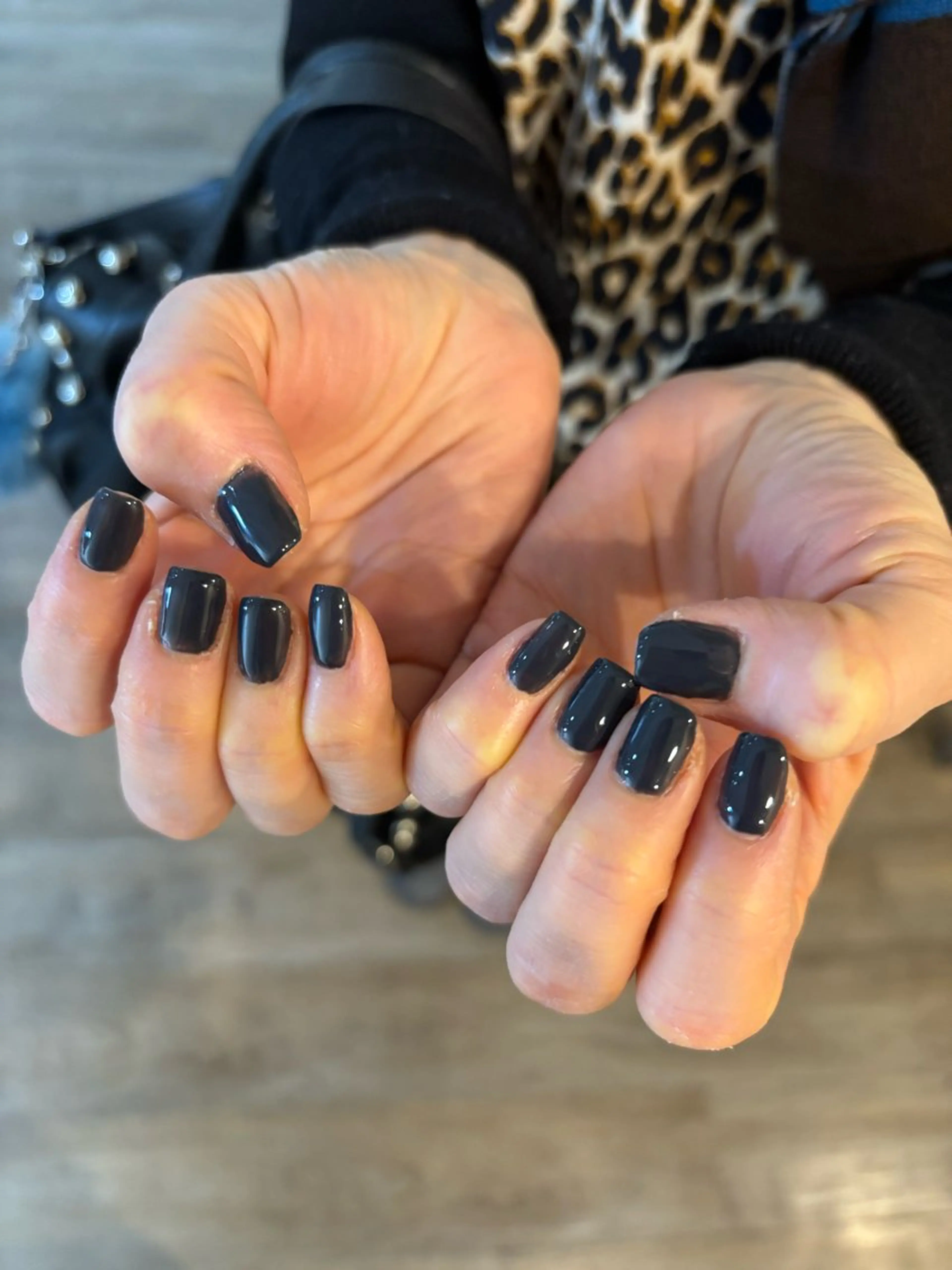 ネイル ネイビー ワンカラーネイル Nail Salon List.所属・List. 藤村のネイルデザイン