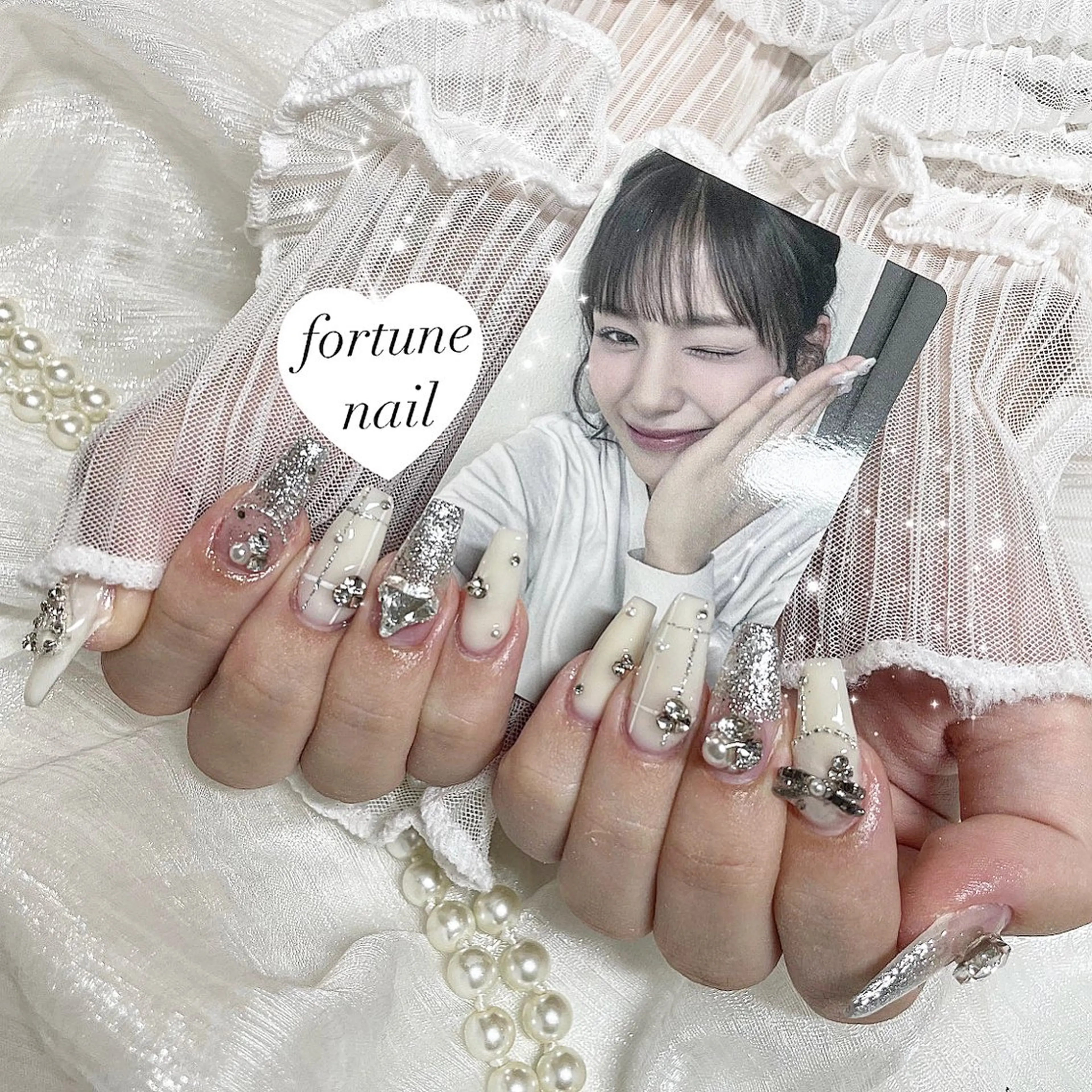 ネイル ガーリー ワンホンネイル 💎saori 💎のネイルデザイン
