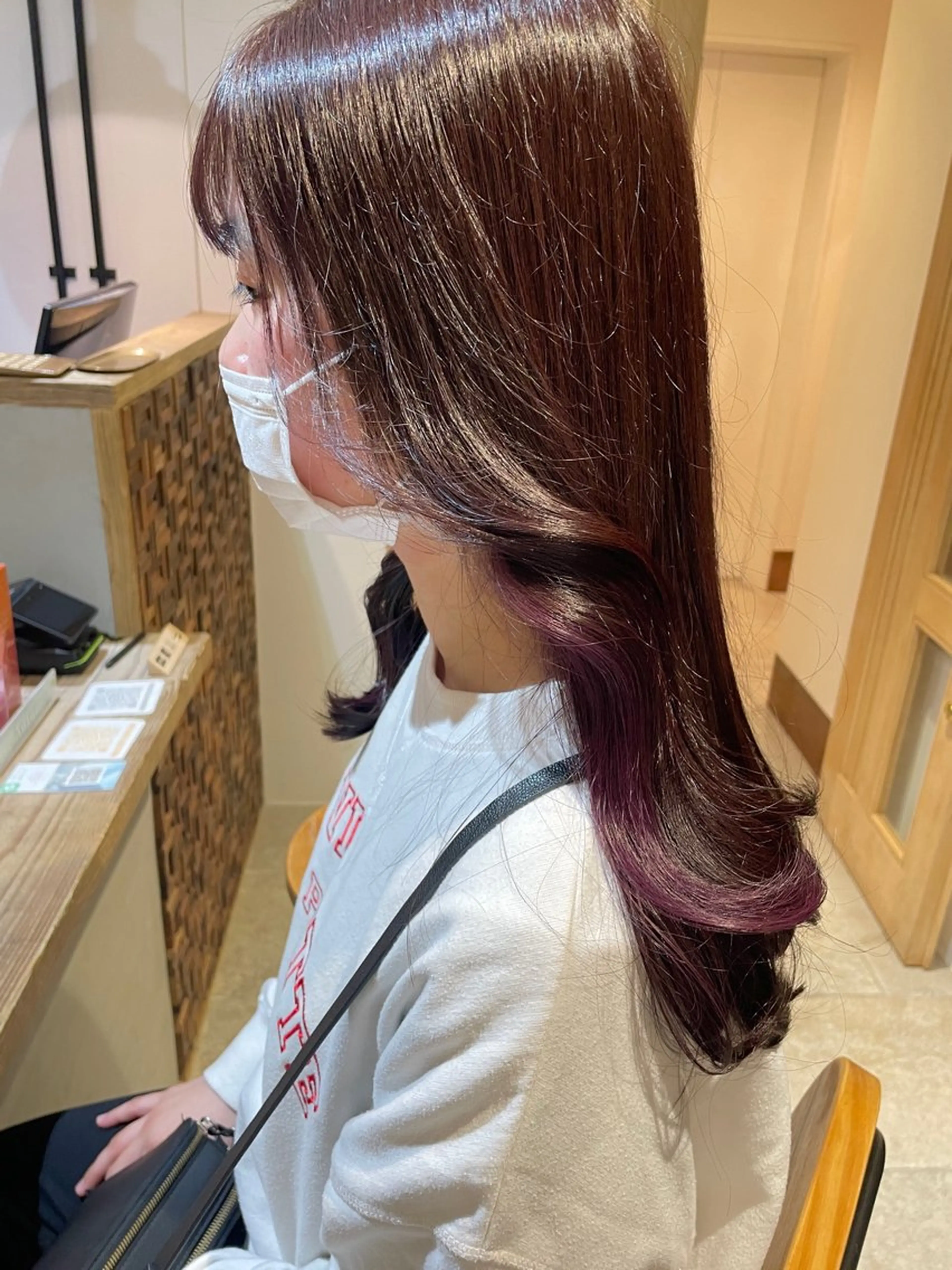 ロング カラー カット ヘアカラー トリートメント newi梅田🫧韓国 ヘア🫧sakiのヘアスタイル