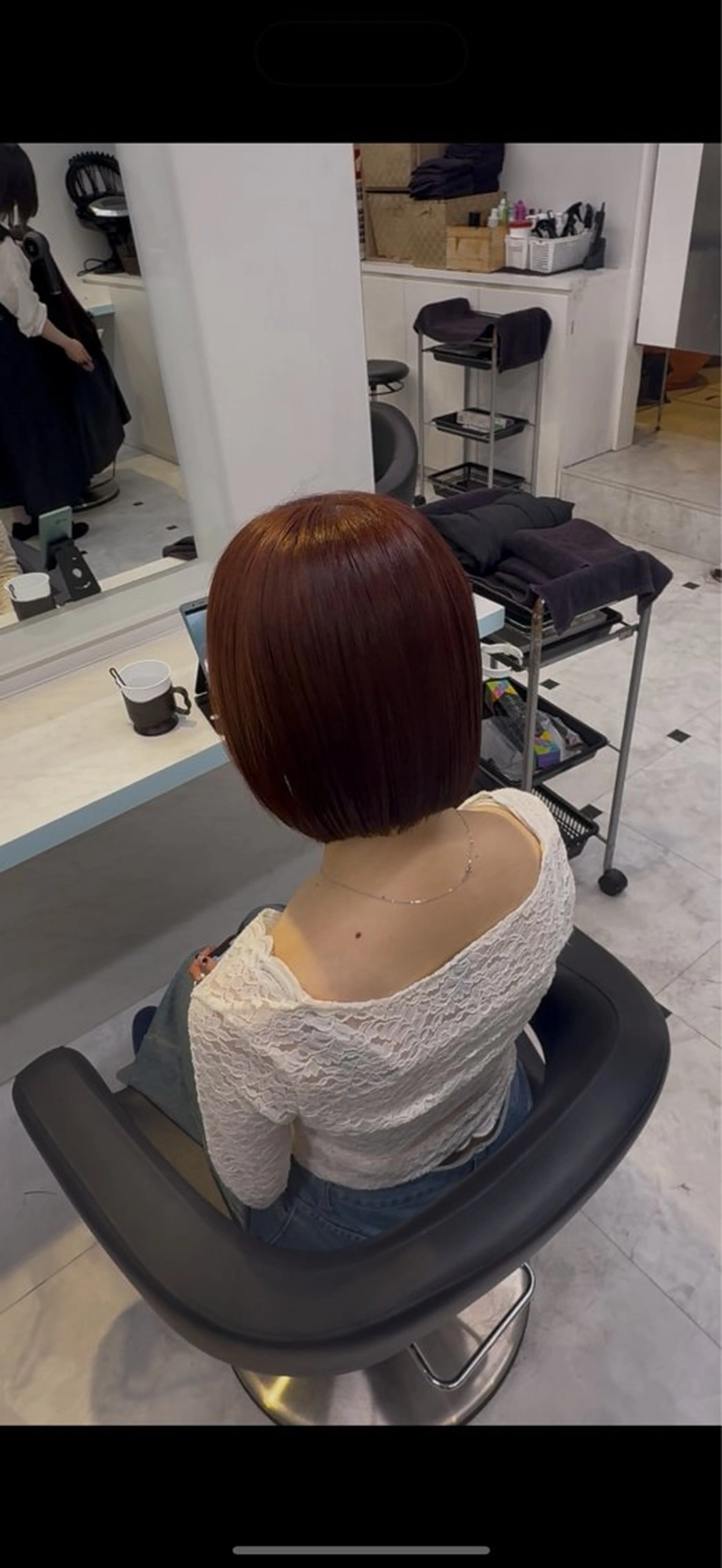 ショート カラー カット ヘアカラー ブリーチなし🍒中韓 /縮毛 つや髪🍒のヘアスタイル