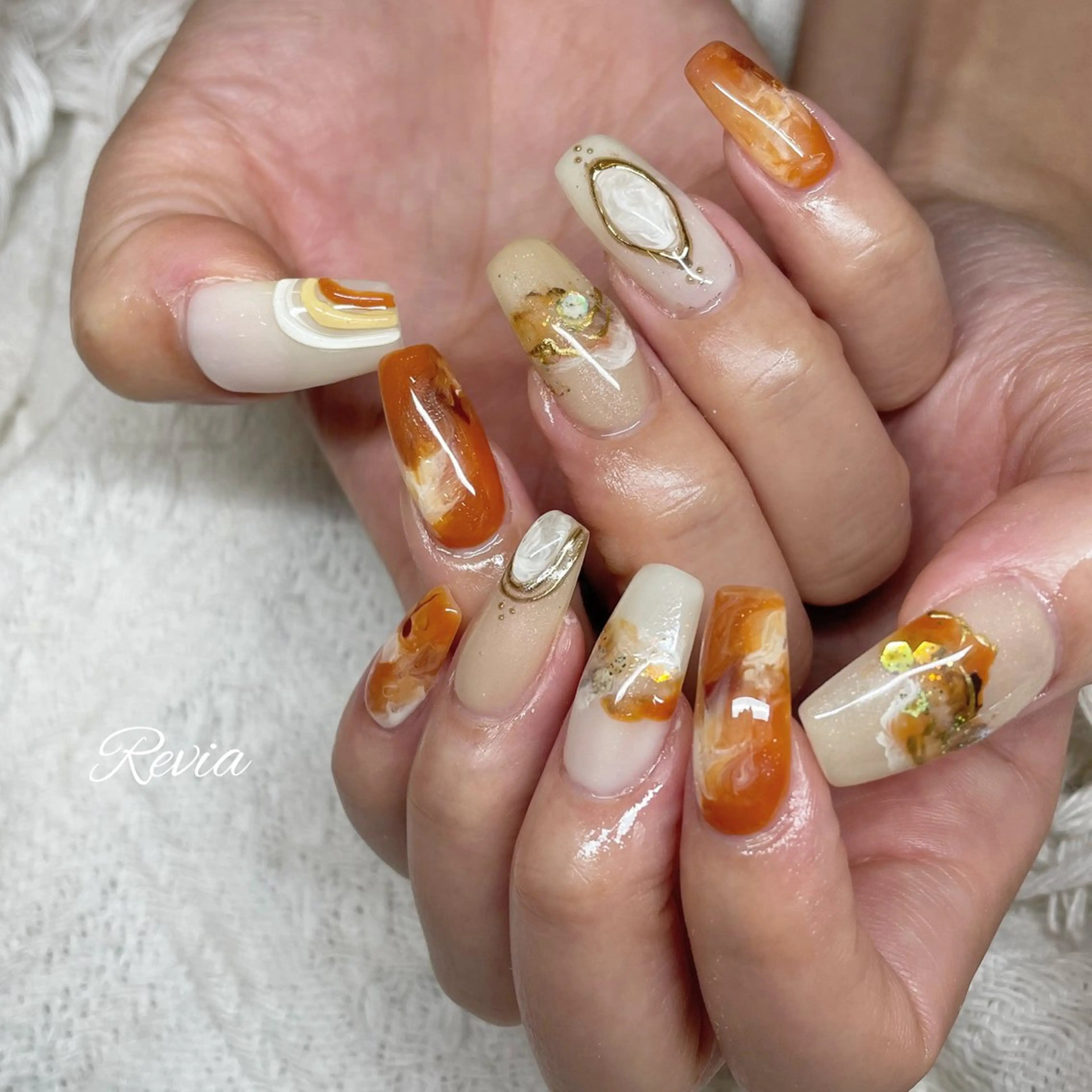 ネイル ハンドネイル revia所属・ERI Nailistのネイルデザイン