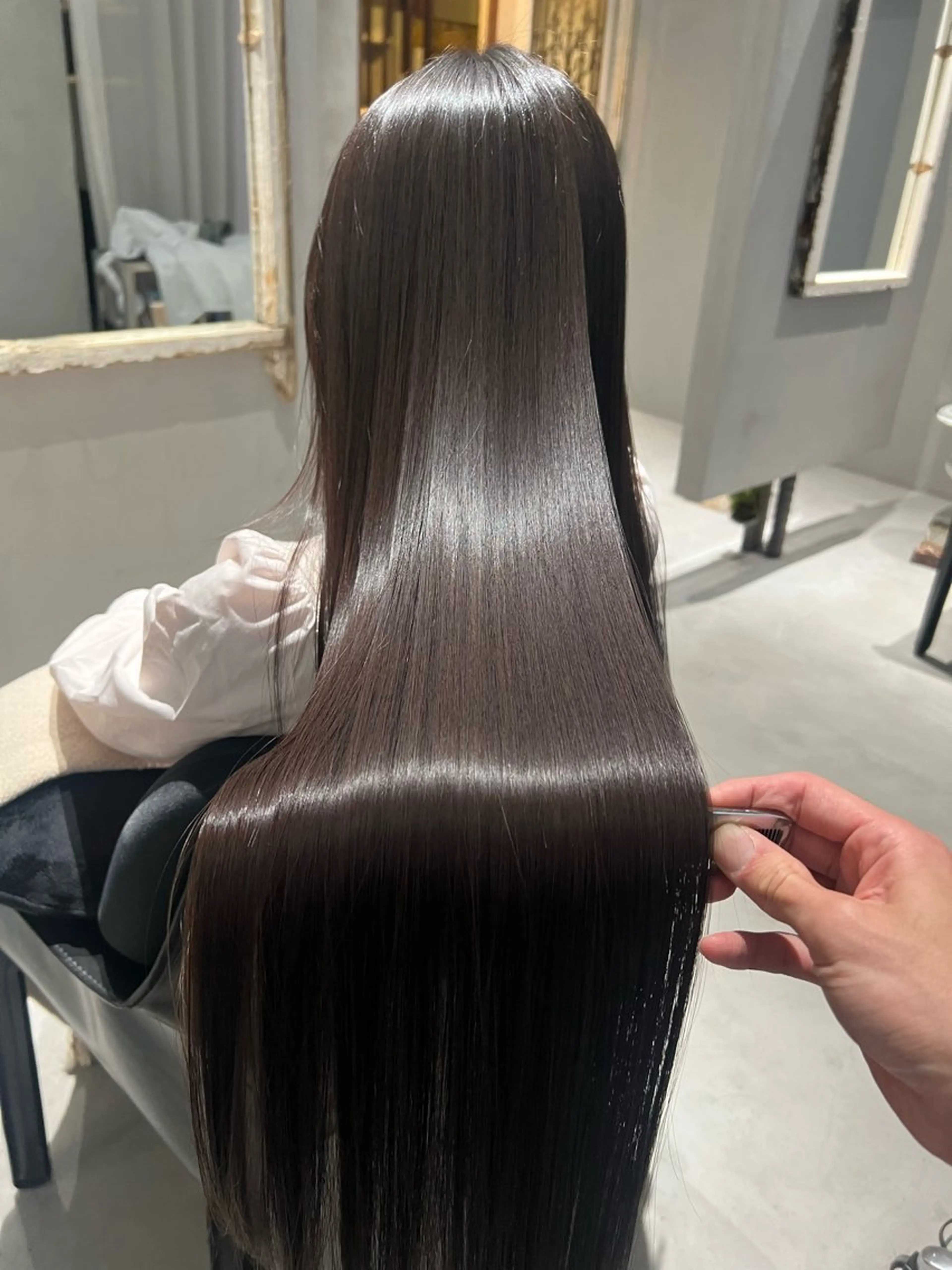 ロング ロング 縮毛矯正 縮毛矯正 être所属・丸山 寛のヘアスタイル