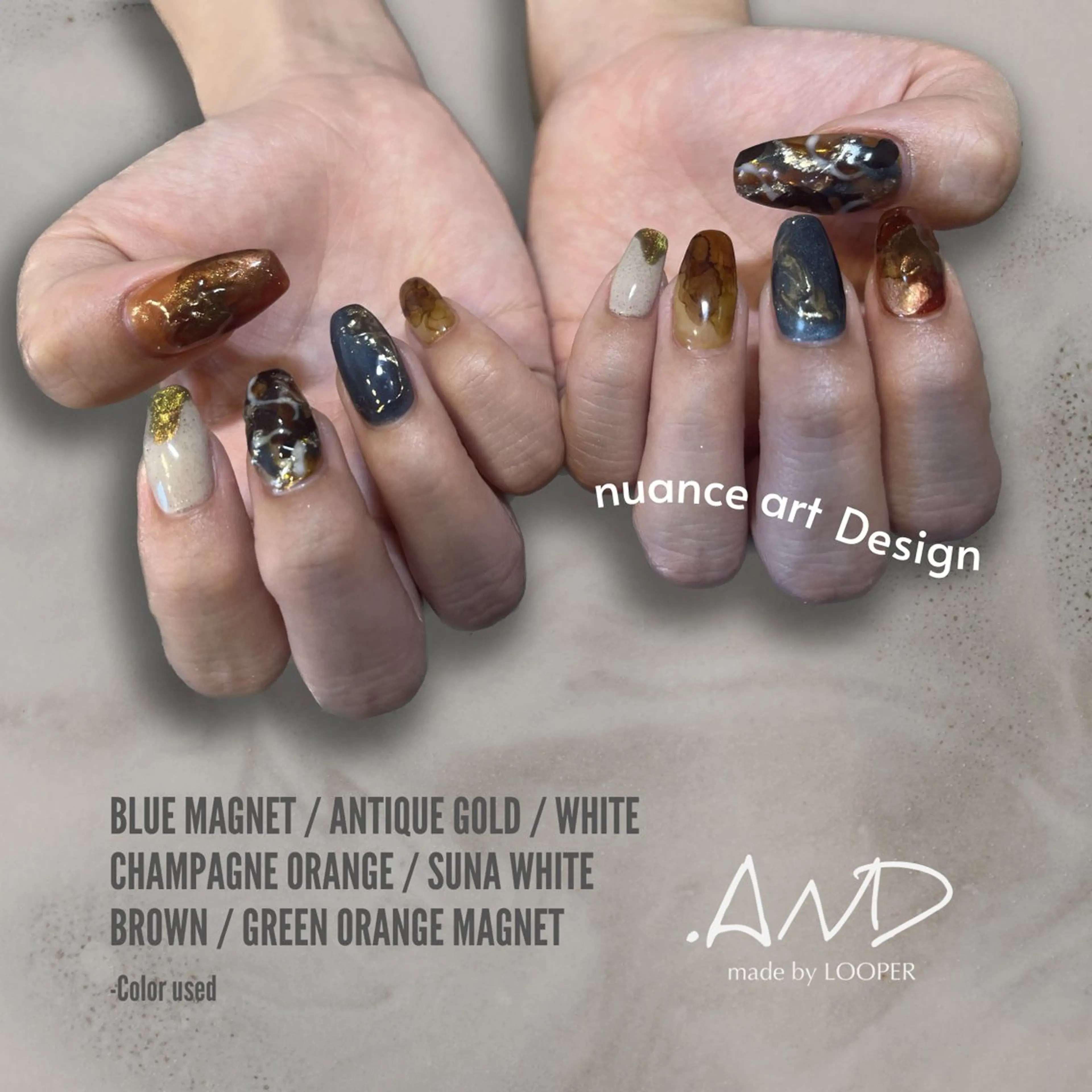 ネイル アートネイル ニュアンスネイル ハンドネイル LOOPER所属・mzh ...のネイルデザイン