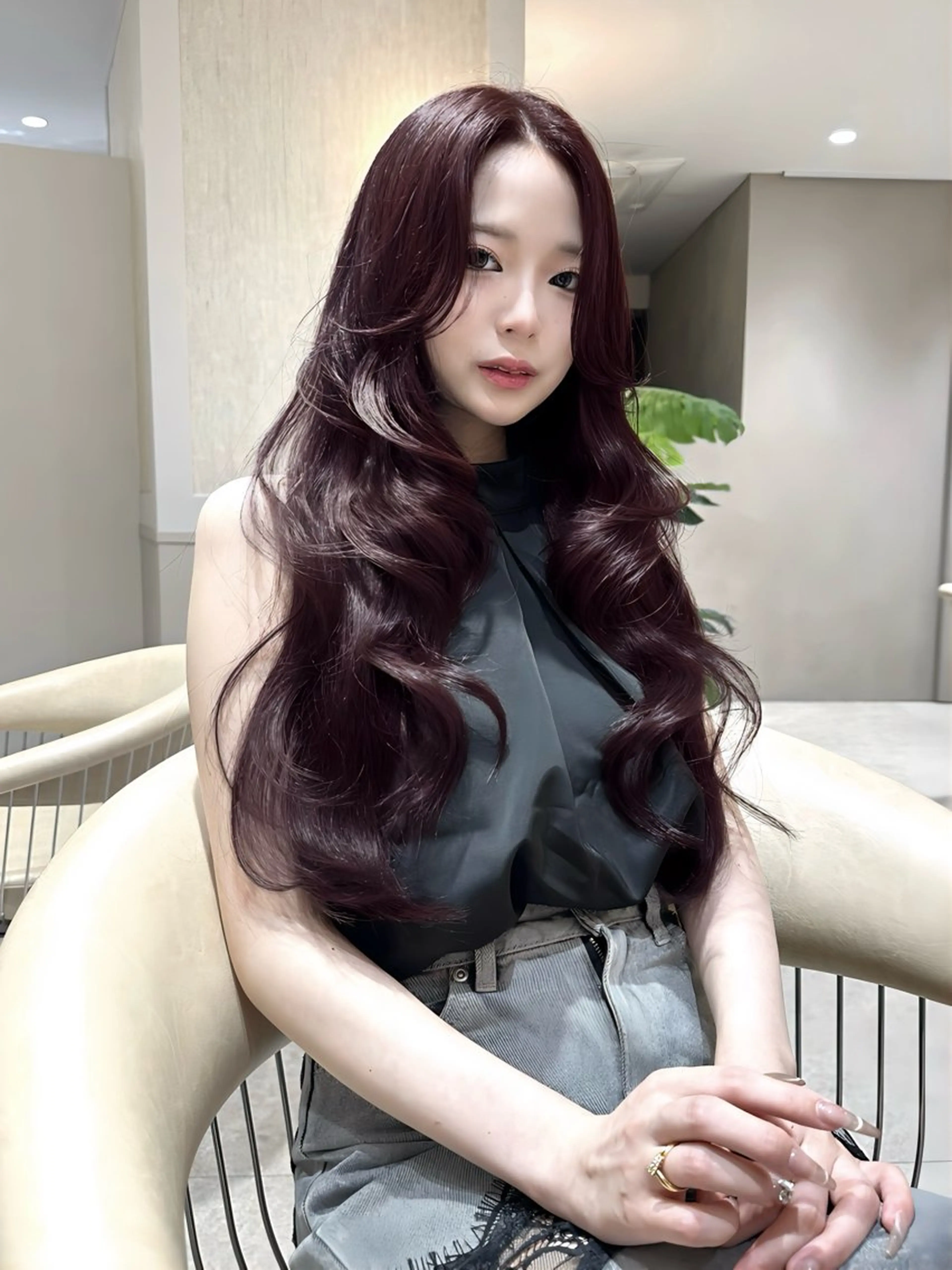 ロング カラー ♡Yoshino♡ 艶グレージュカラーのヘアスタイル