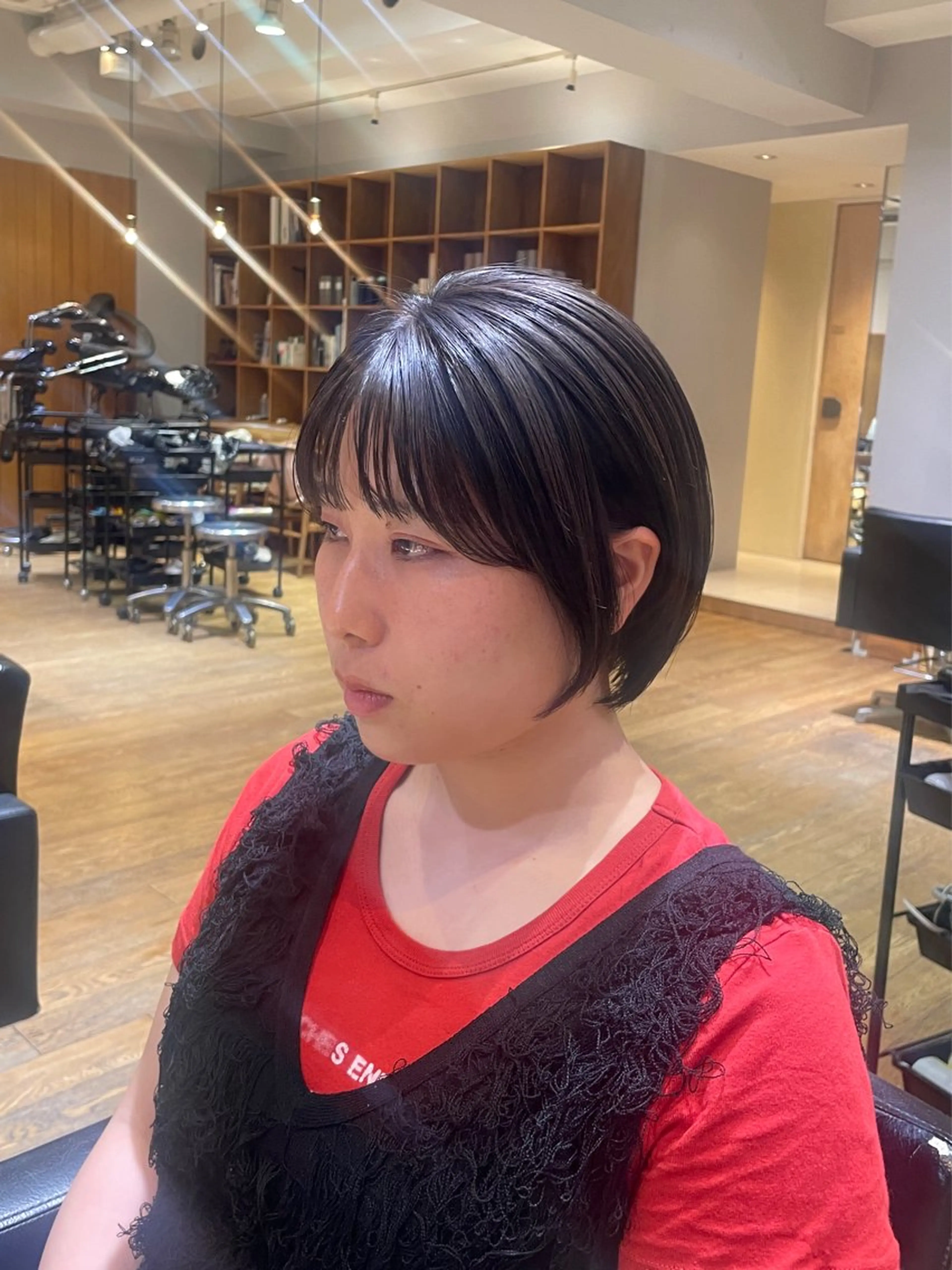 ショート パーマ ショートヘア 縮毛矯正 カット 縮毛矯正 mixパーマ/暖色 カラー/ひかるのヘアスタイル