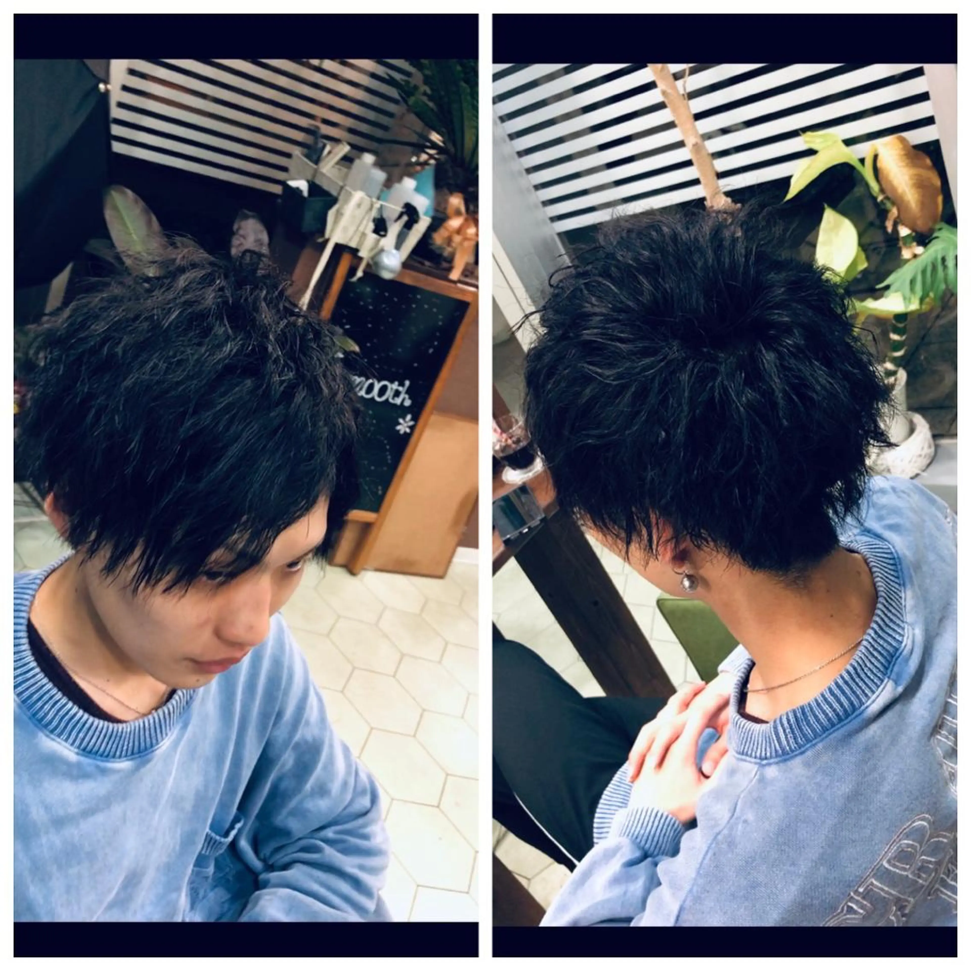 ショート パーマ メンズ メンズパーマ メンズツイストパーマ ツイストパーマ カット パーマ ヘアセット share salon　SCENA所属・堤太志 メンズパーマ特化のヘアスタイル