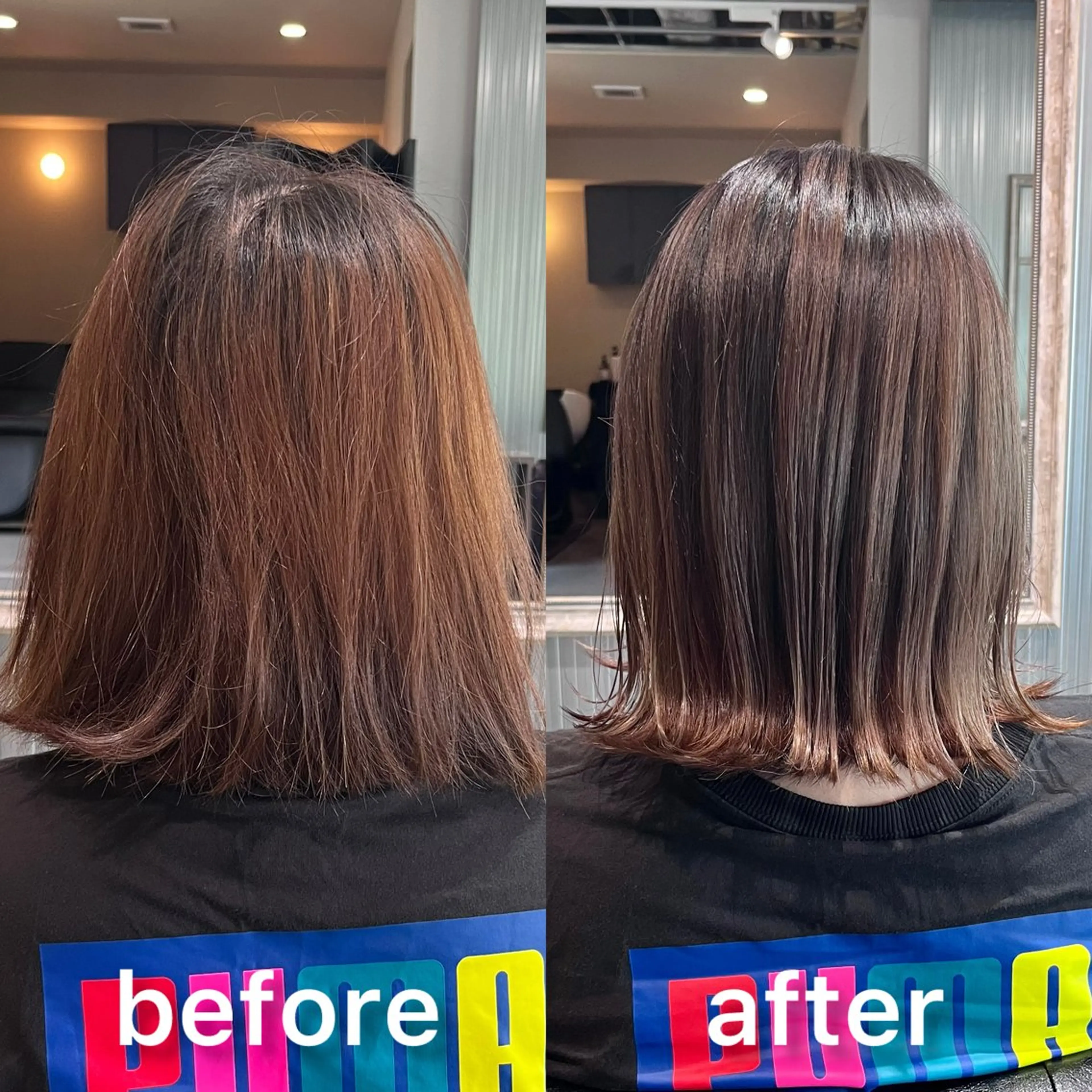 ミディアム カラー バレイヤージュ ベージュカラー ブリーチ 透明感カラー レイヤーカット ヘアカラー KIZU 髪質改善 オカルト怪談のヘアスタイル