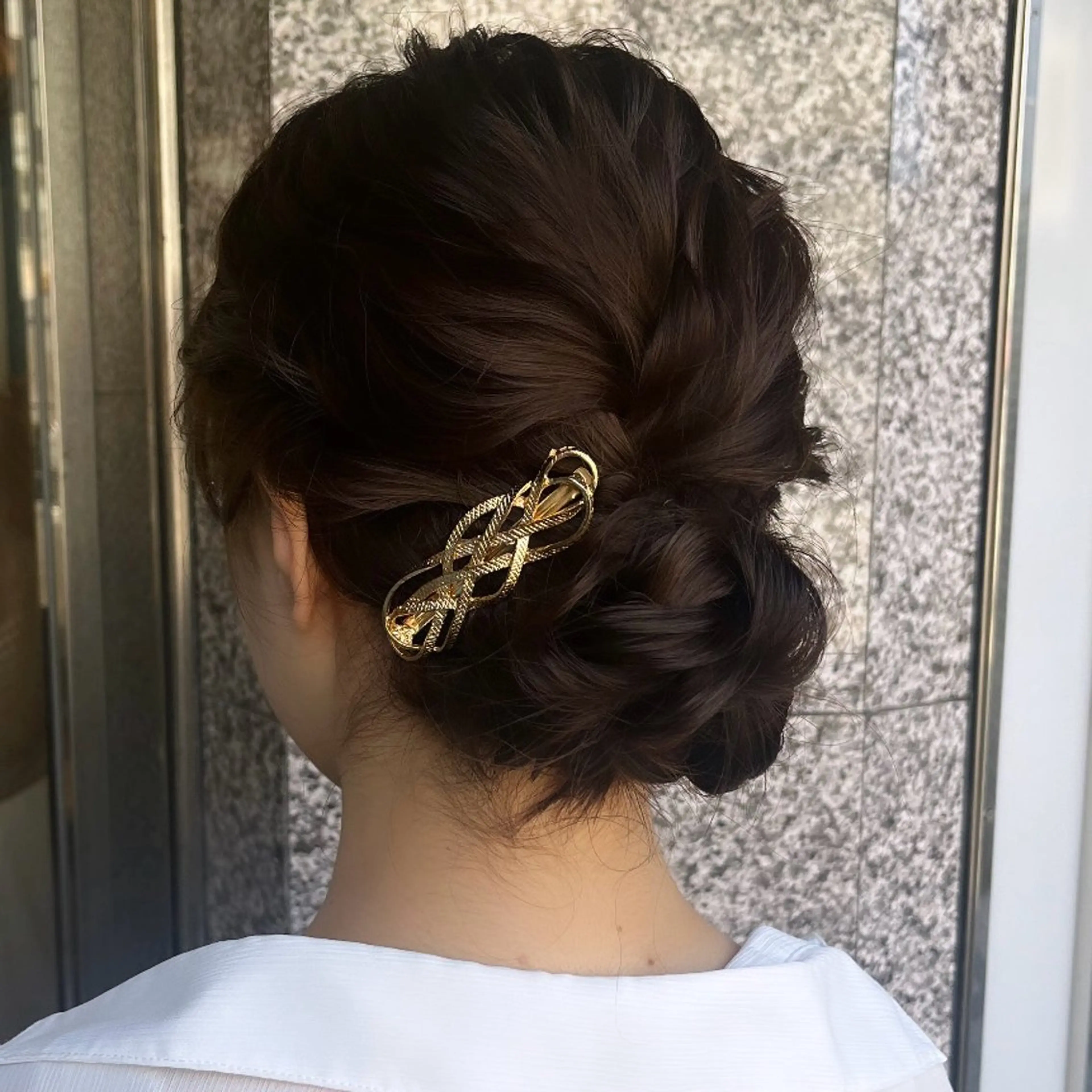 セミロング ヘアアレンジ ヘアセット 土橋 伊万里のヘアスタイル