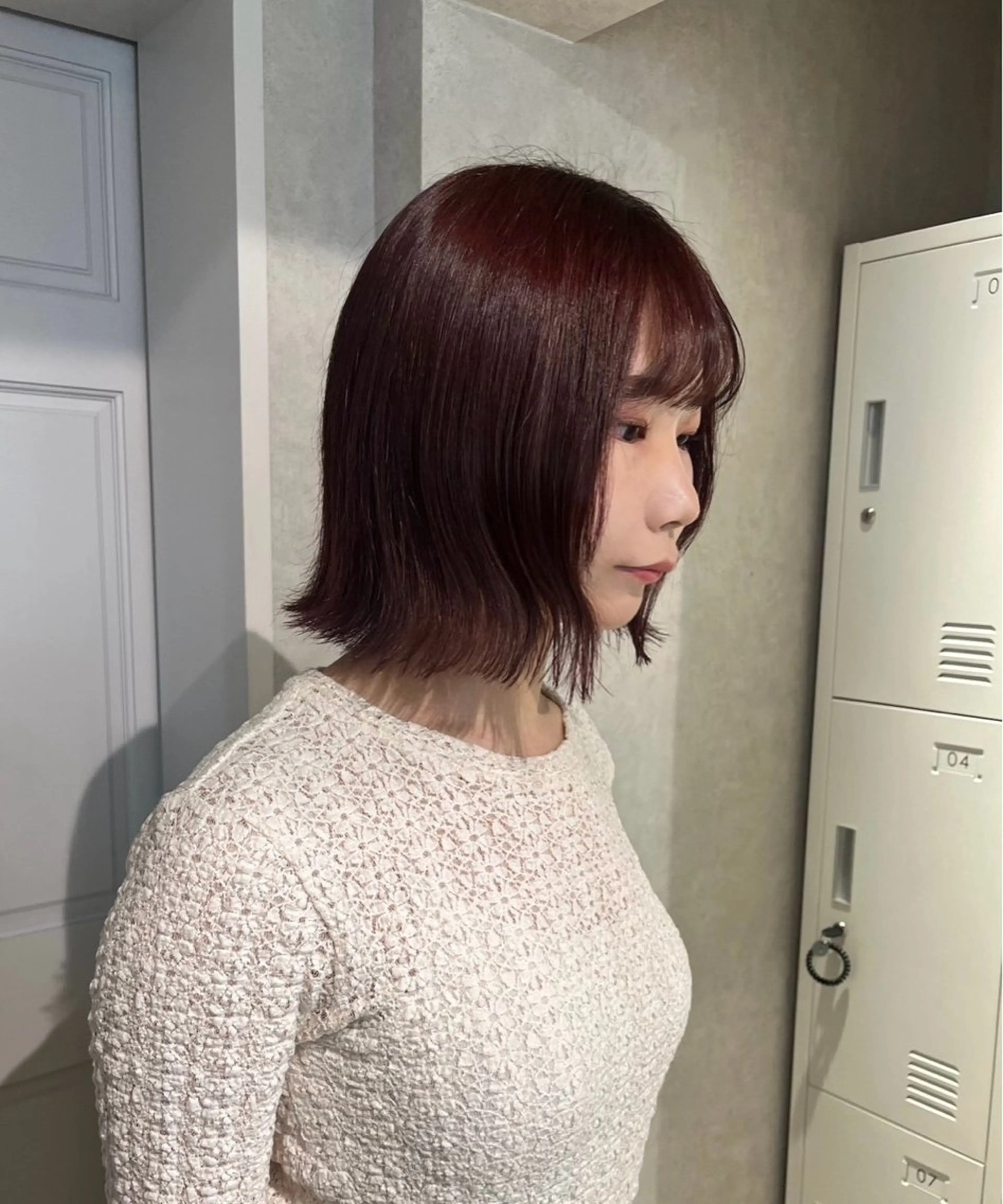 ミディアム ヘアカラー 艶ハイトーン/ 輝保🤍✨のヘアスタイル