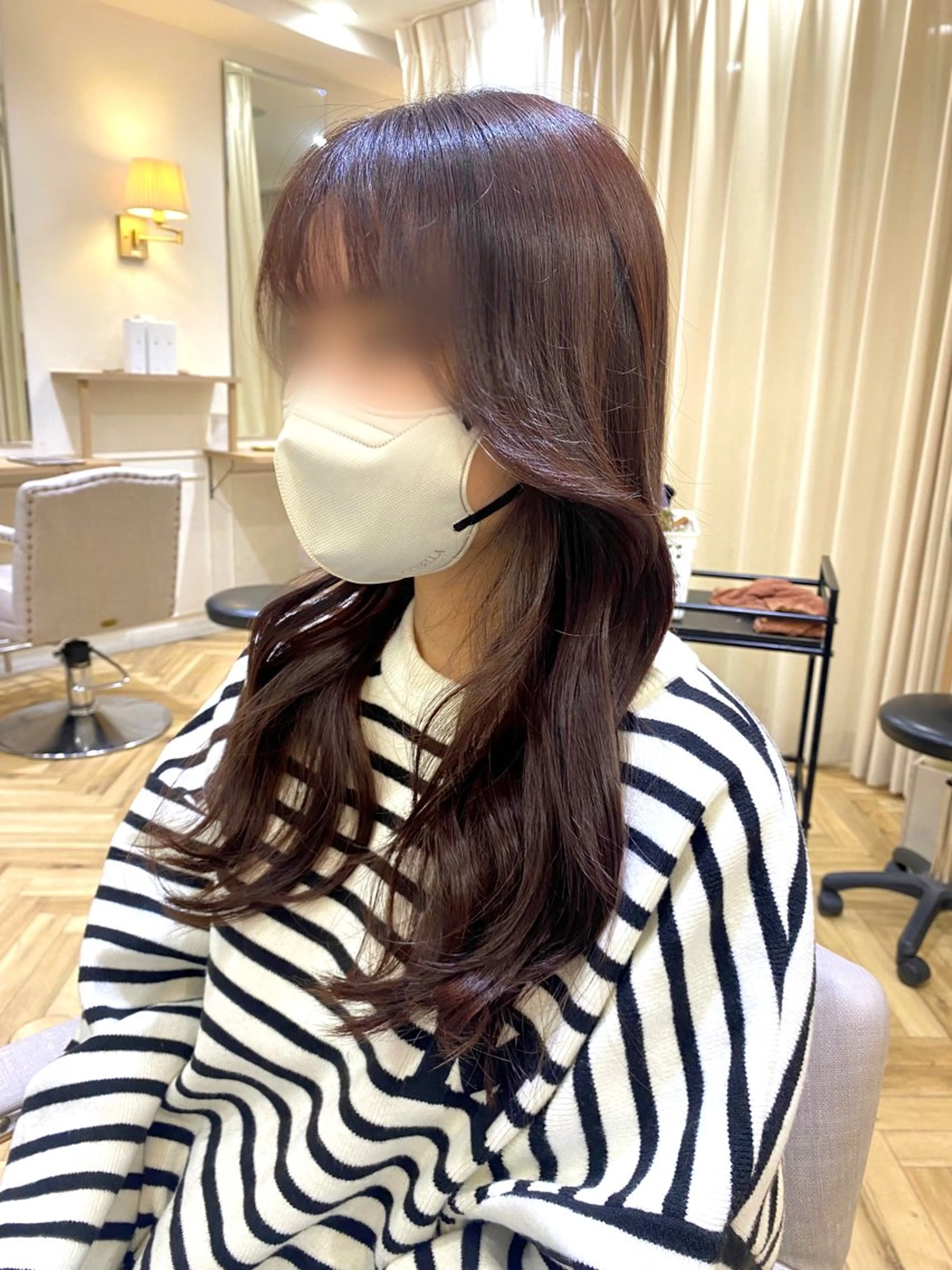 ロング カラー ブラウンカラー ピンクカラー ピンクブラウン ヨシンモリ 韓国ヘア・ブリーチ 🩵SHIZUKUのヘアスタイル