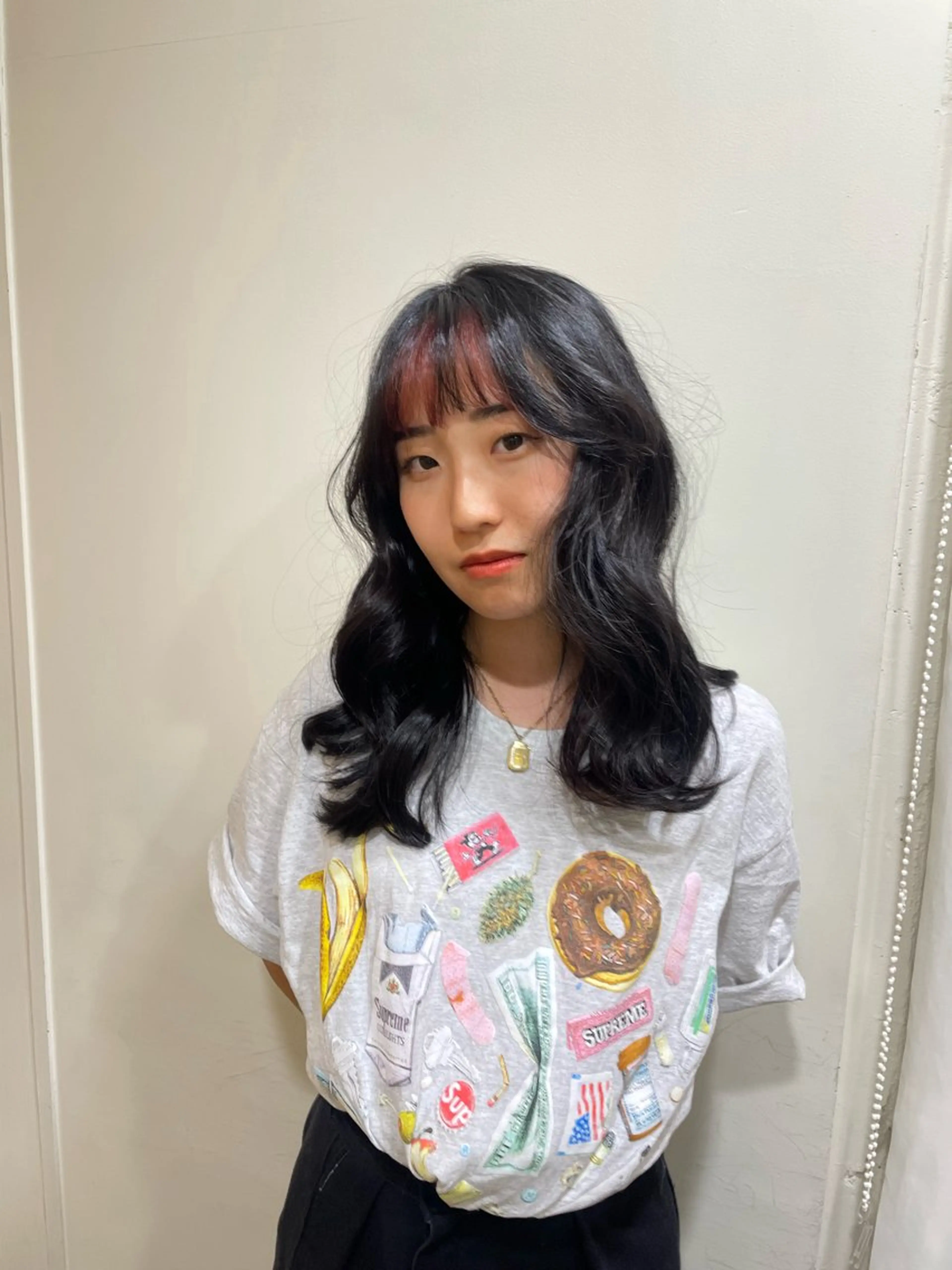 セミロング カラー RIN／韓国ヘア レイヤーカットのヘアスタイル