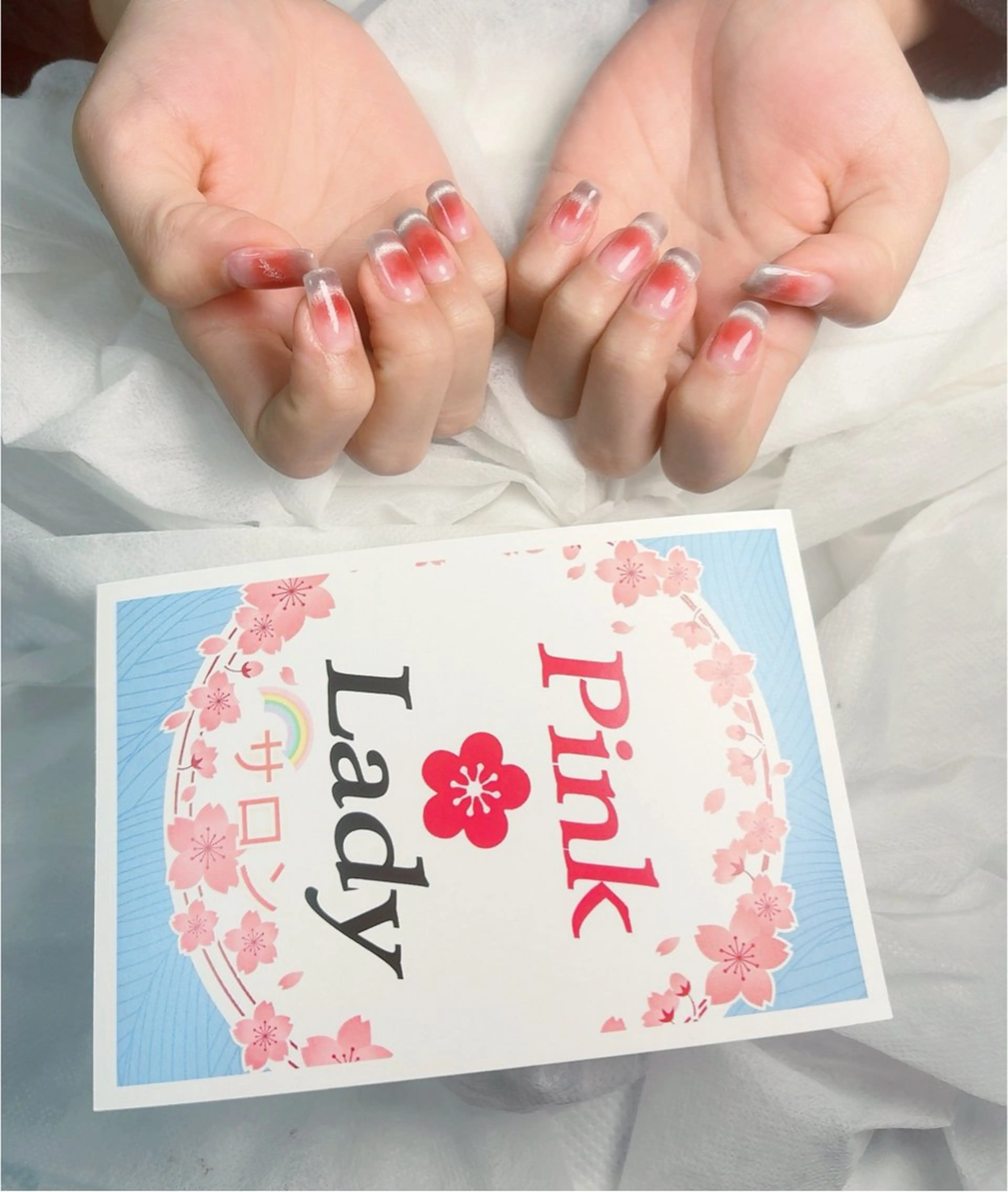 ネイル チークネイル フレンチネイル マグネットネイル マグネットフレンチ pink ladyサロン所属・べ にのネイルデザイン
