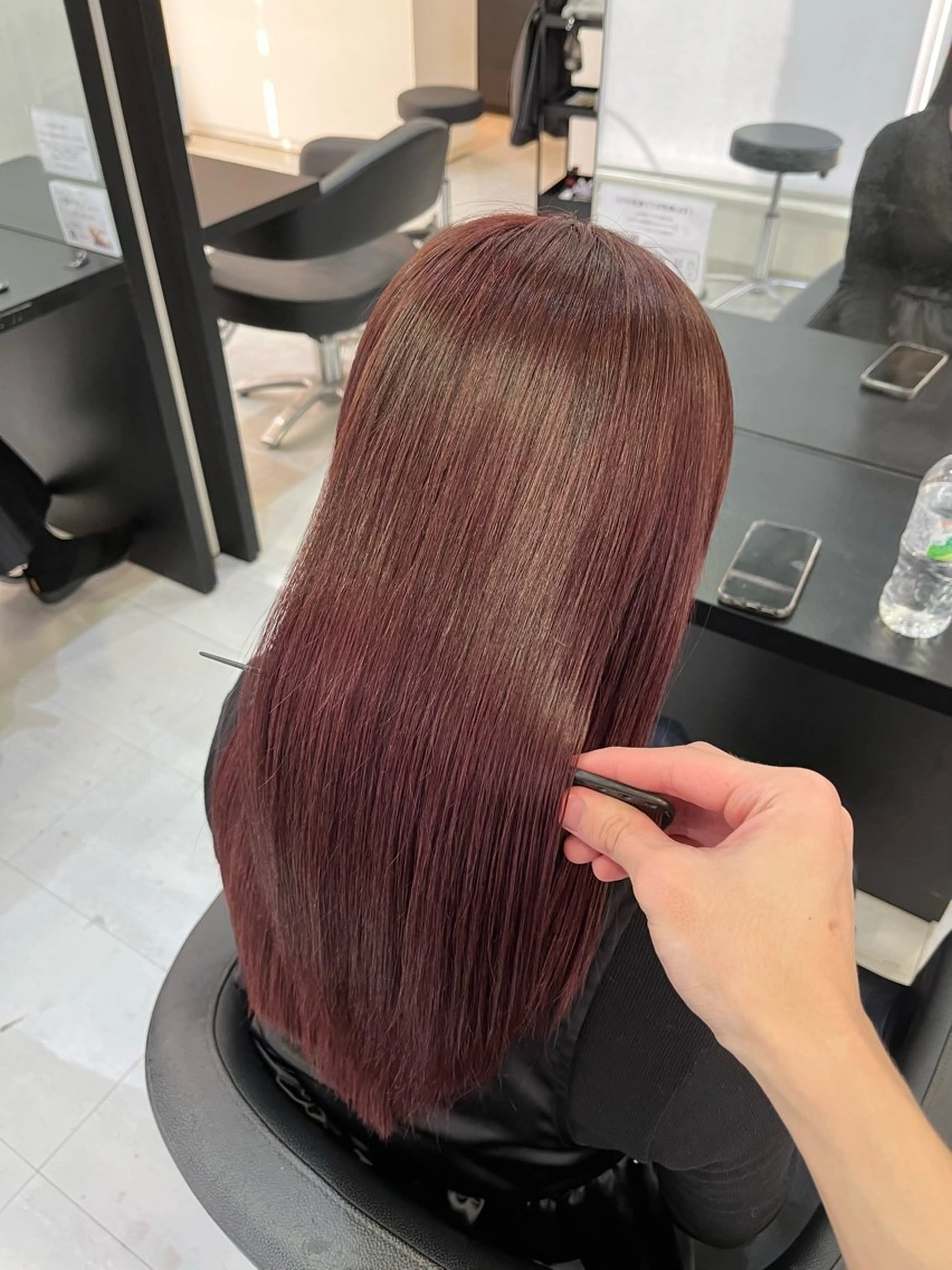 ロング カラー ヘアカラー トリートメント 諸岡 玲のヘアスタイル