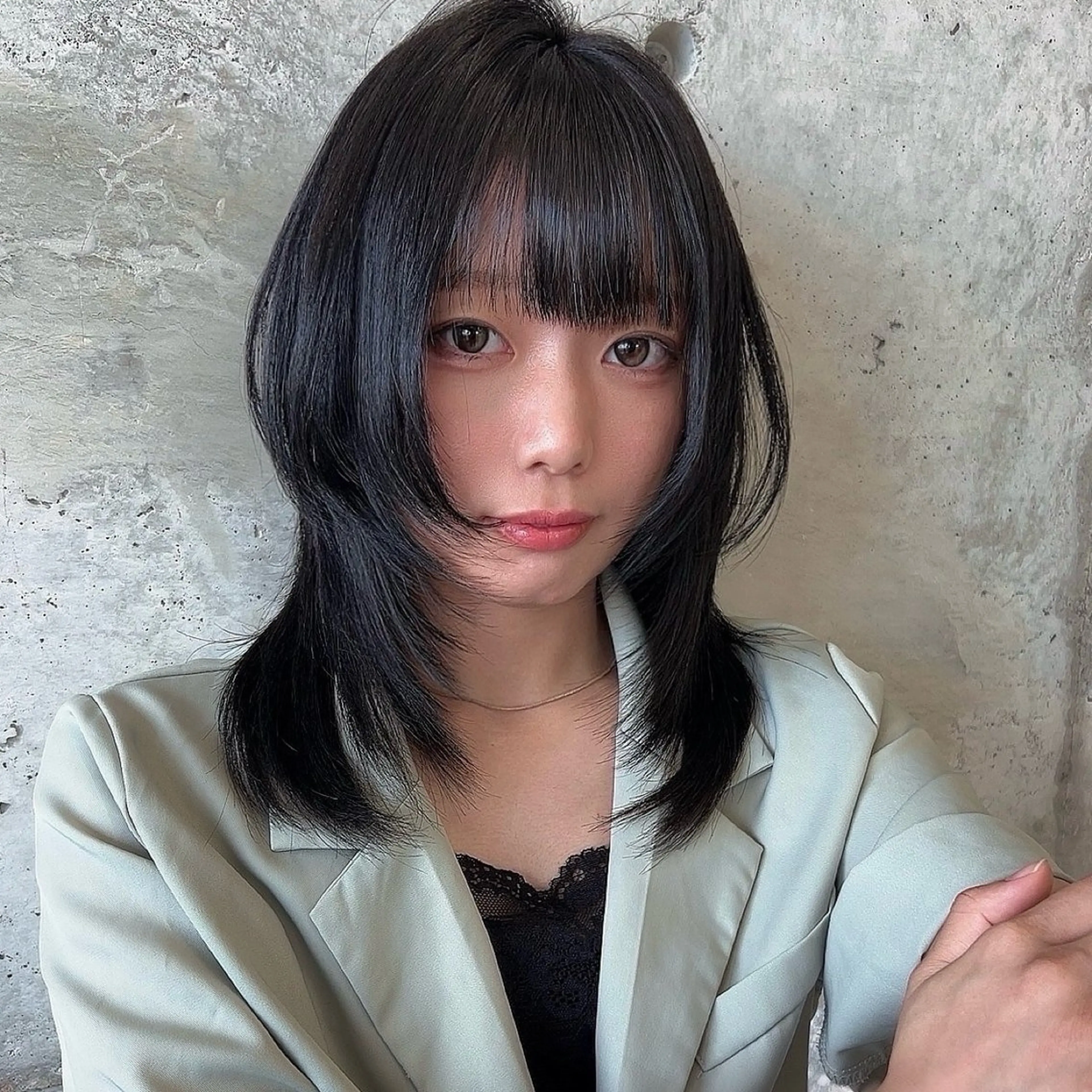 前髪カット＋カラーの写真