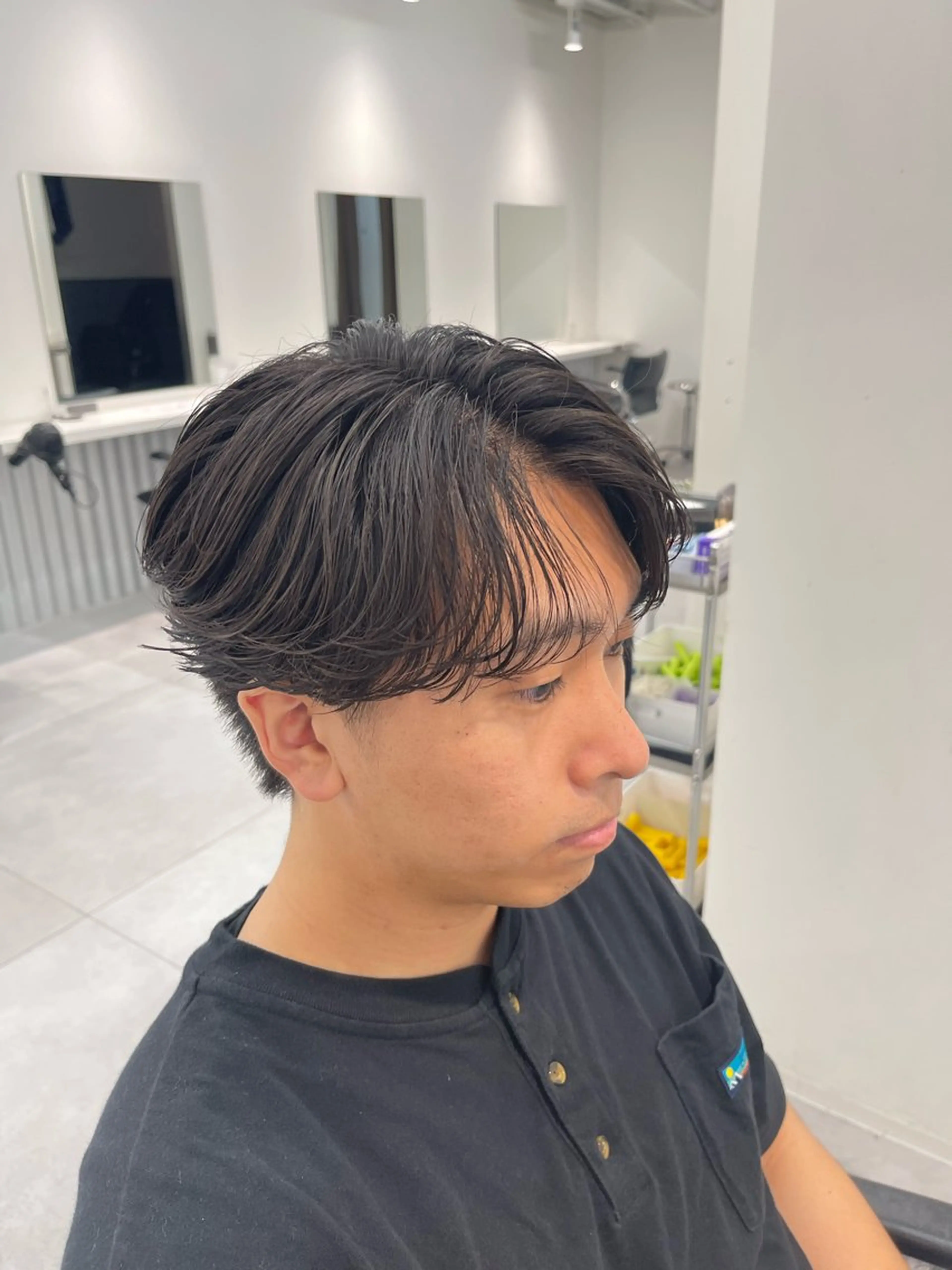 ショート パーマ メンズ メンズパーマ カット パーマ メンズ特化/パーマ フェザーパーマ/来星のヘアスタイル