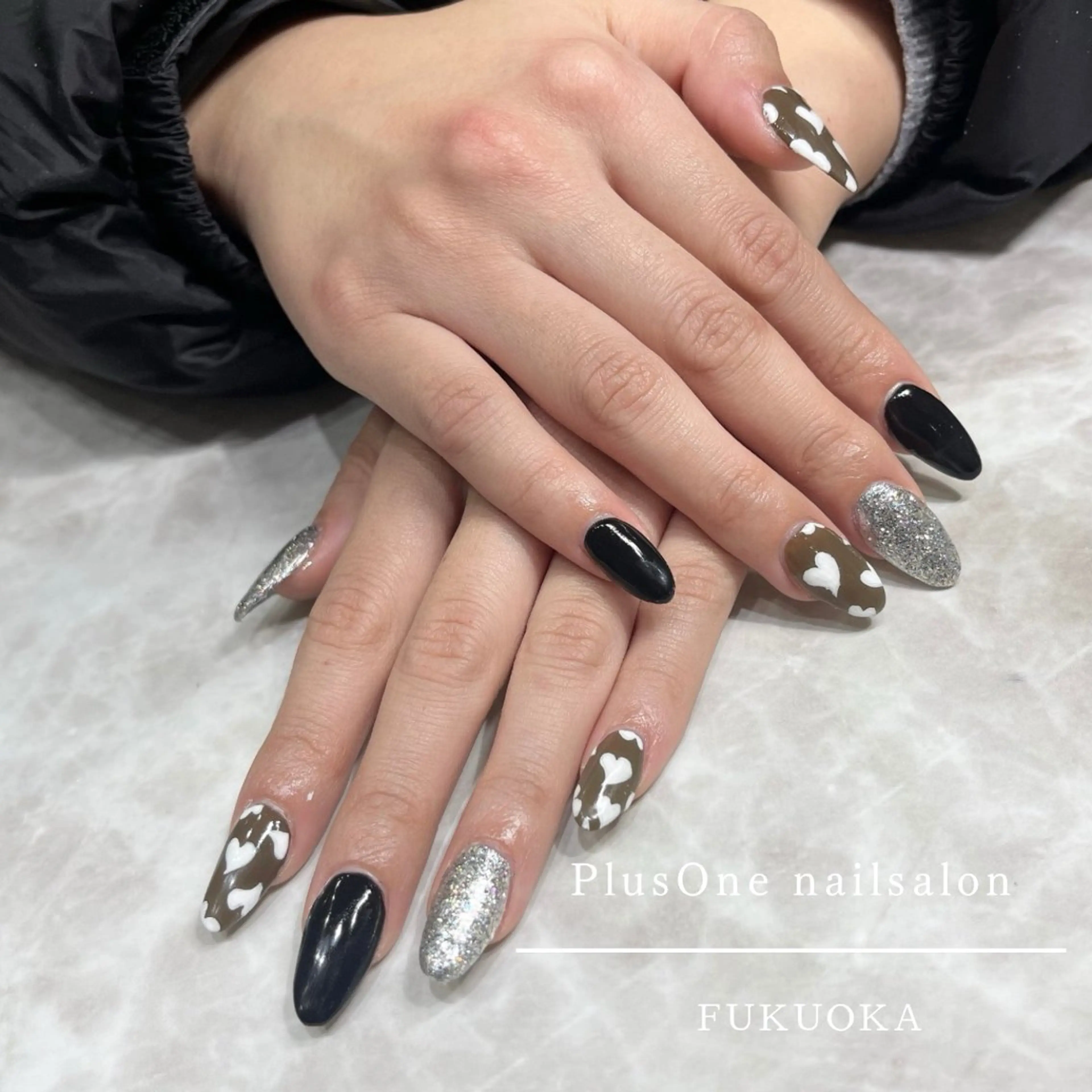ネイル アートネイル ジェルネイル ハート 韓国ネイル ハンドネイル PlusOnenailsalon所属・粕屋ネイル＆耳つぼ 🫧Natsumiのネイルデザイン