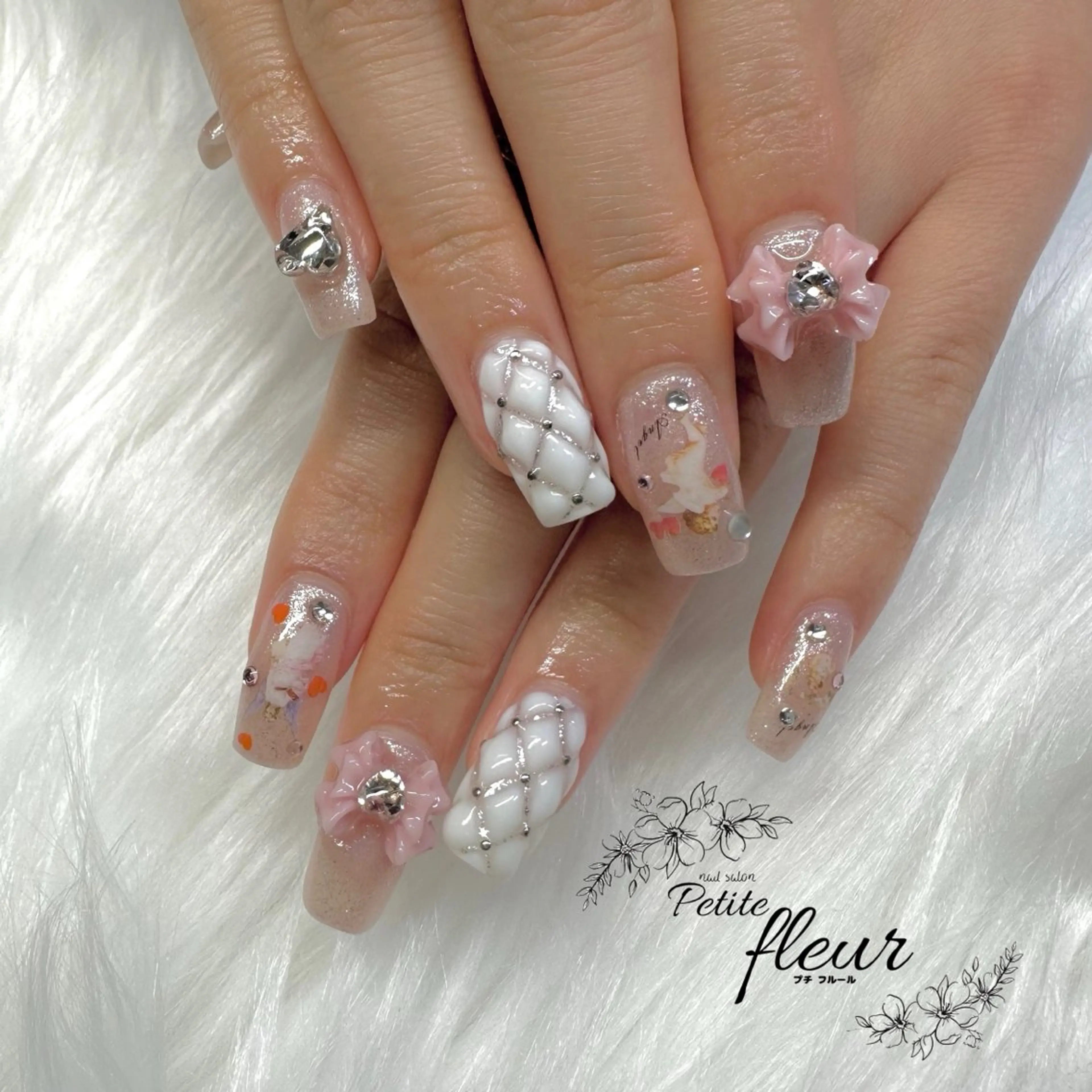 ネイル ジェルネイル ハンドネイル ❁⃘*。Petite fleur❁⃘*りさのネイルデザイン