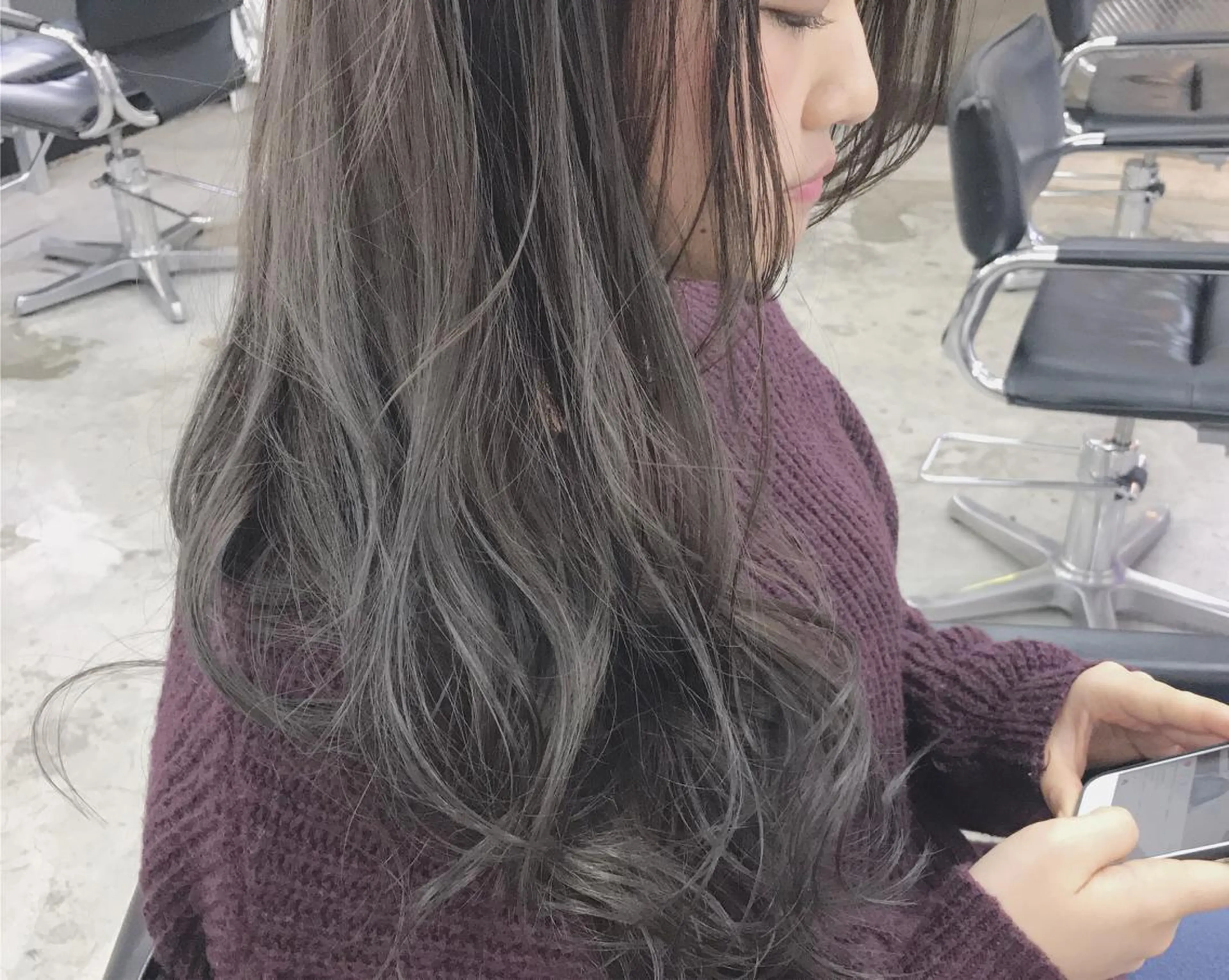 ロング カラー ブリーチ 透明感カラー× レイヤーカット✨高梨のヘアスタイル