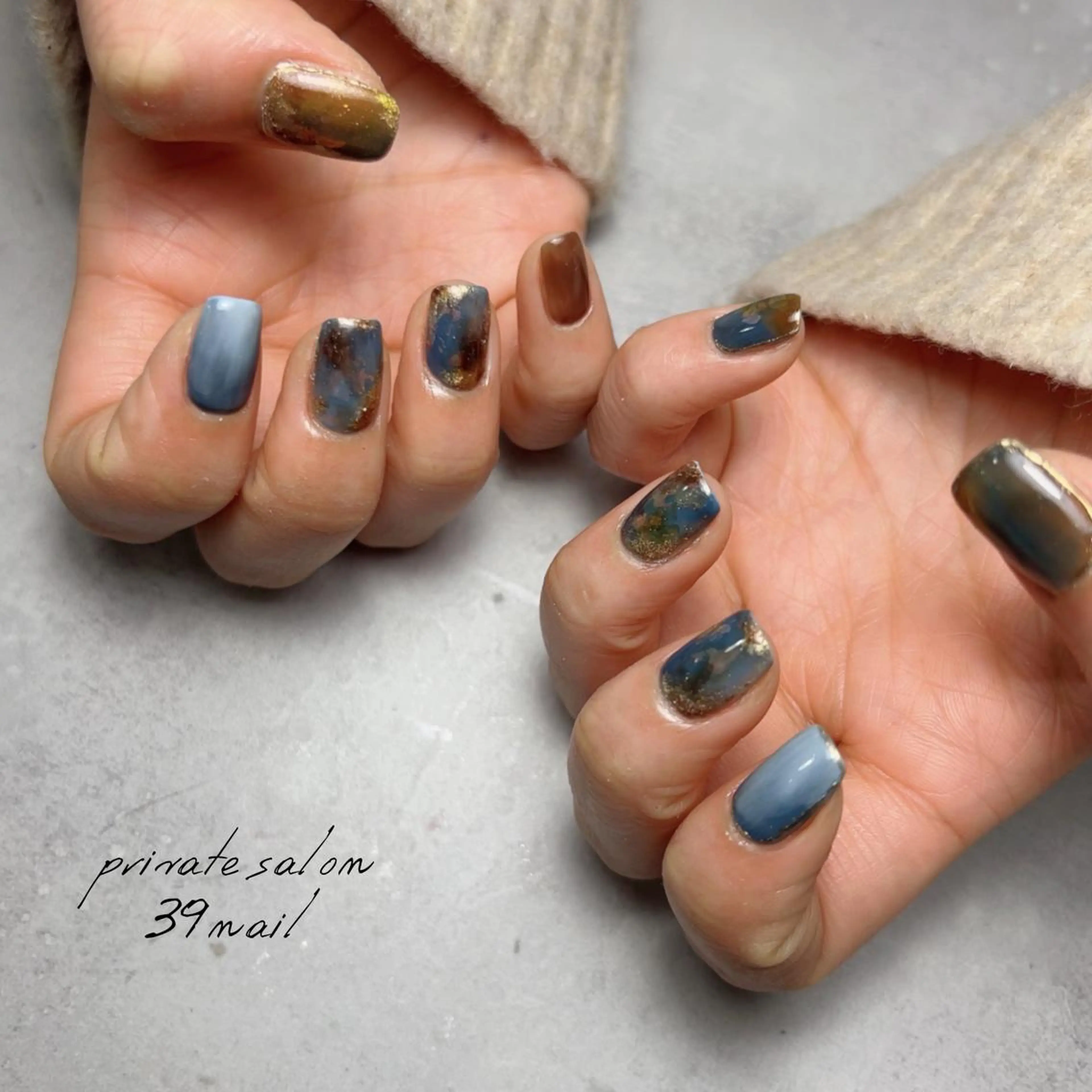 ミディアム ネイル ハンドネイル 京橋 【39nail】のネイルデザイン