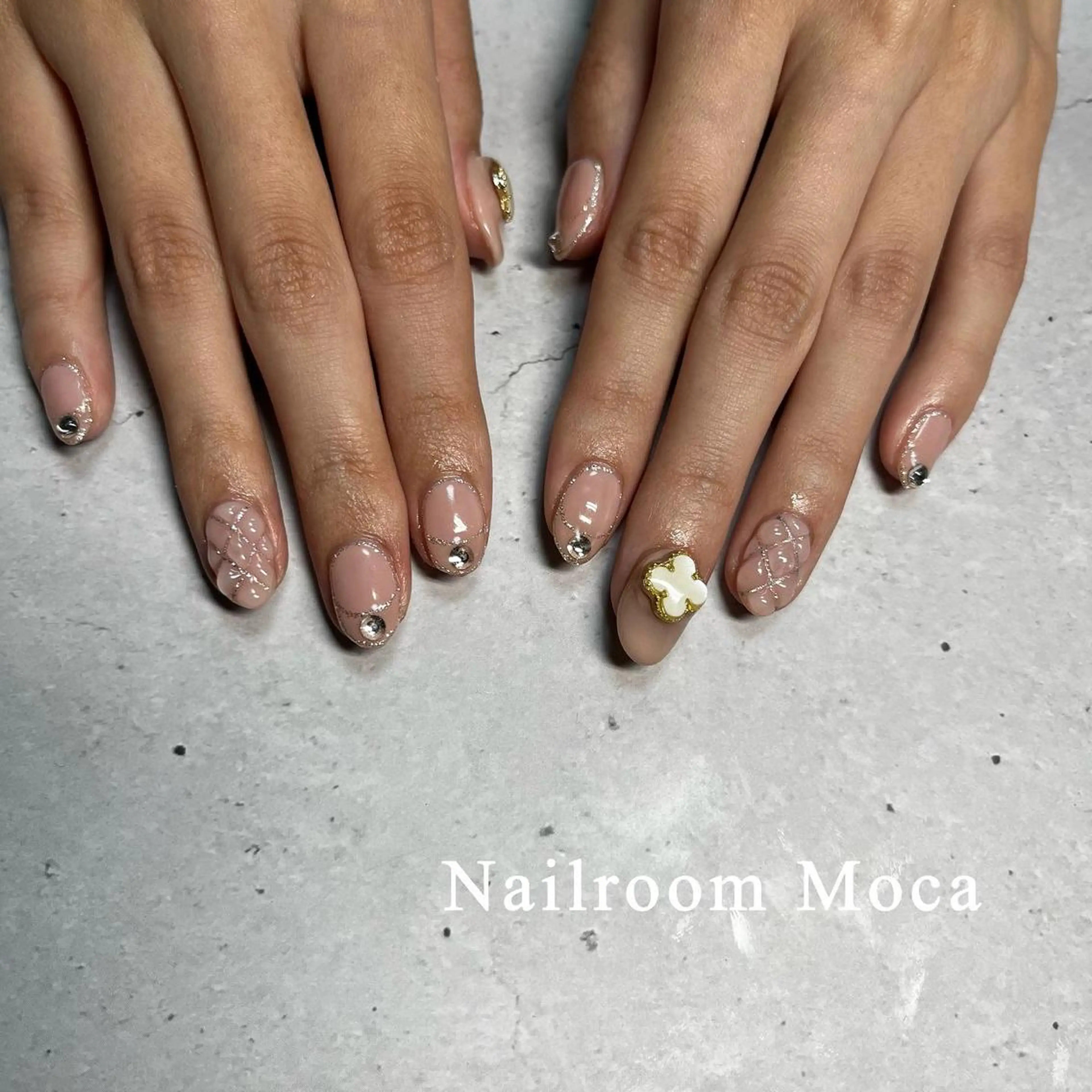 ネイル 韓国ネイル ピンク ワンホンネイル ハンドネイル Nailroom Mocaのネイルデザイン