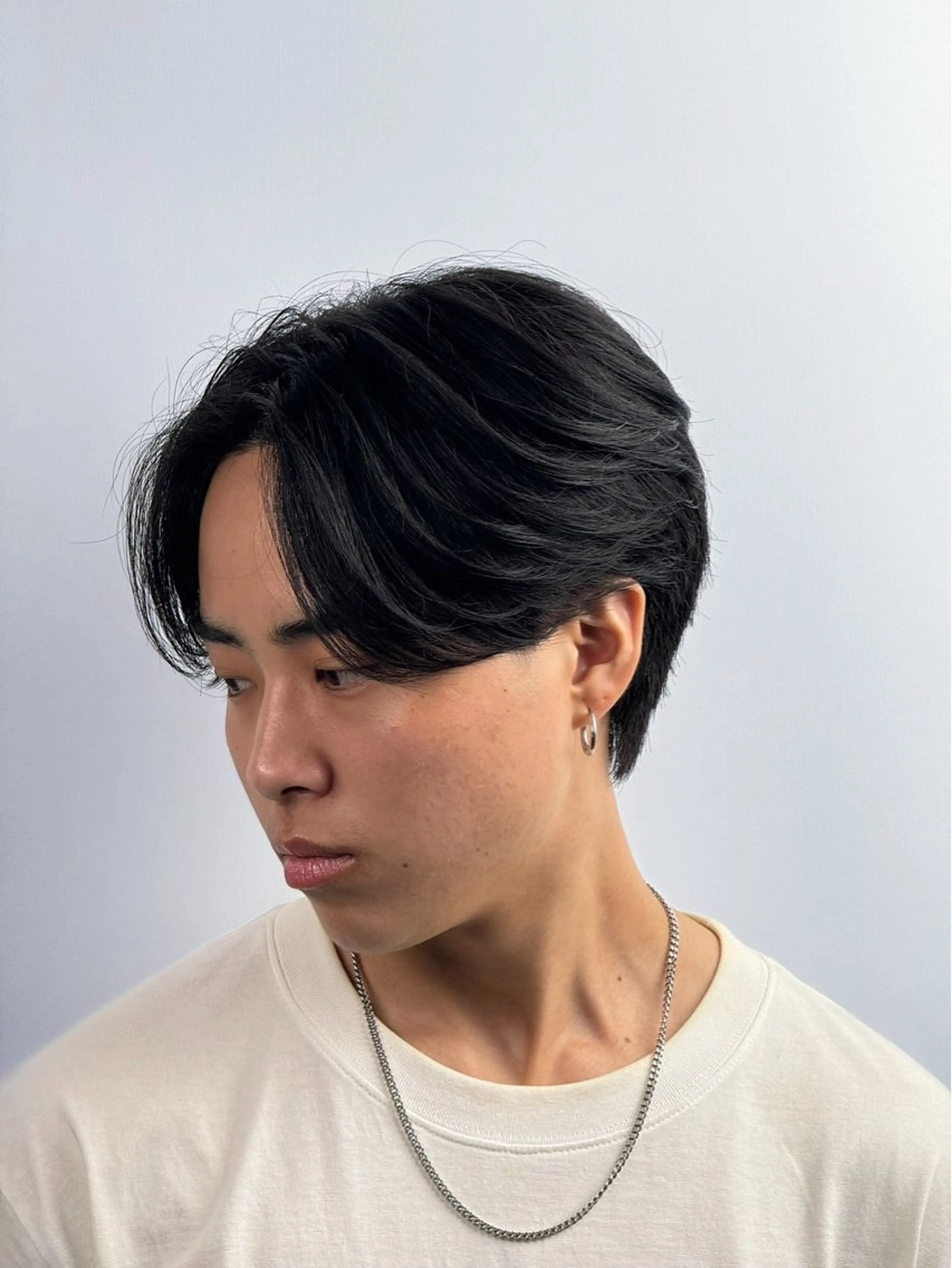 【37％オフ】ナチュラルストレート+メンズカット（センターパート/メンズ縮毛矯正/センターパート/ストレートパーマ）の写真
