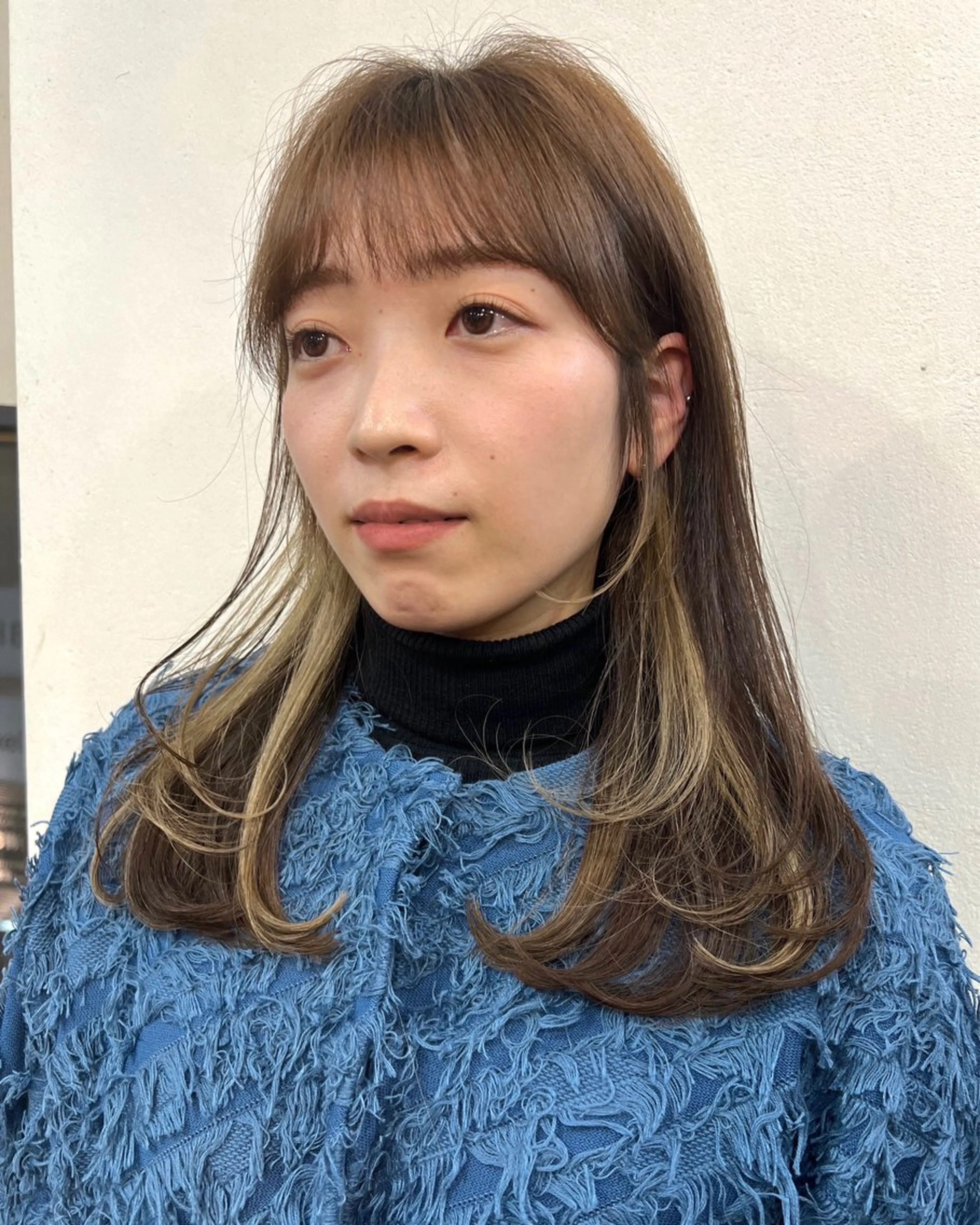 ロング カラー イヤリングカラー パーマモデル募集中 🎀華澄のヘアスタイル