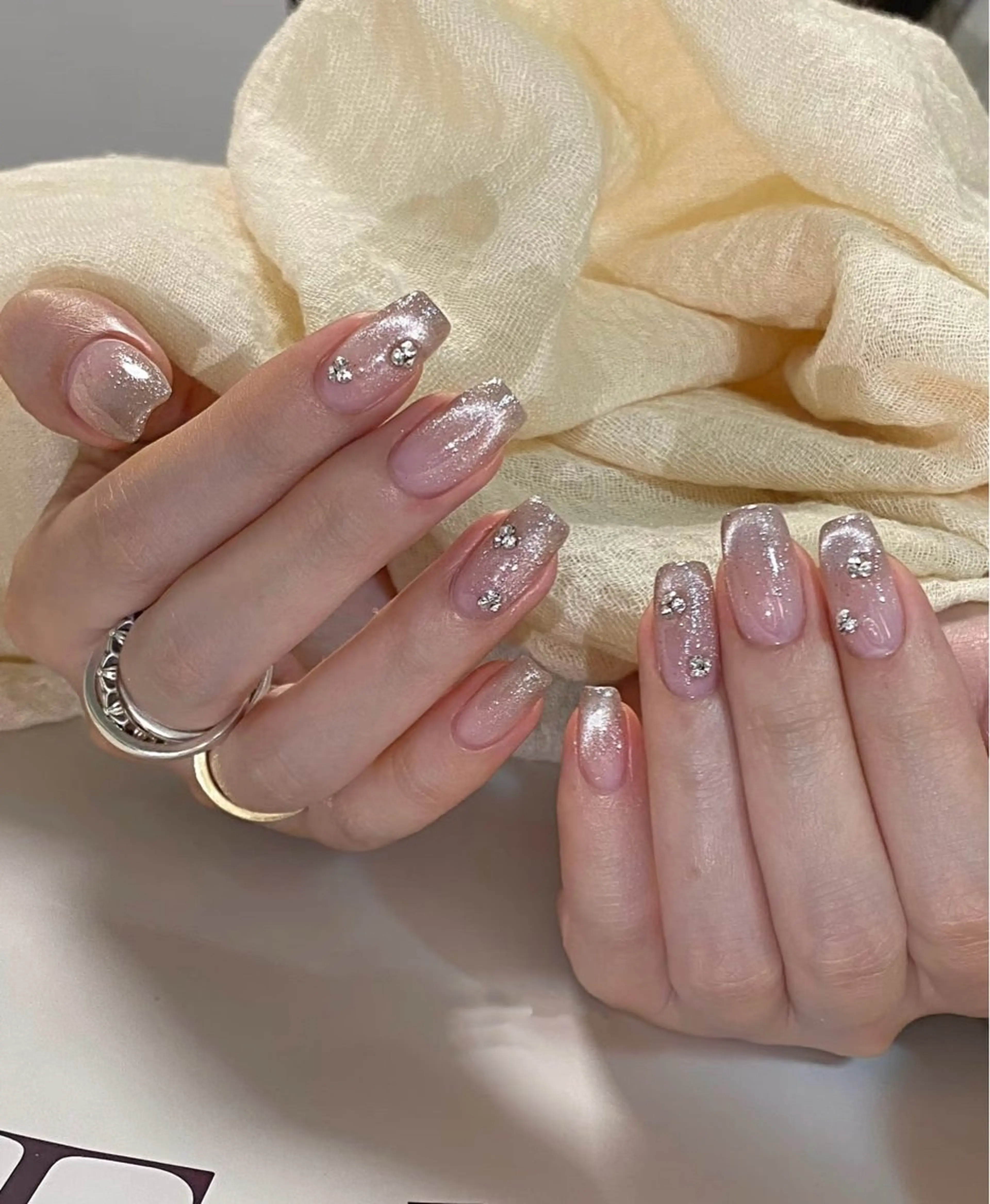 ネイル アートネイル フレンチネイル マグネットネイル ミラーネイル オフィスネイル ハンドネイル Blossom nail【ブラソンネイル】所属・Blossom nail_Yuniのネイルデザイン