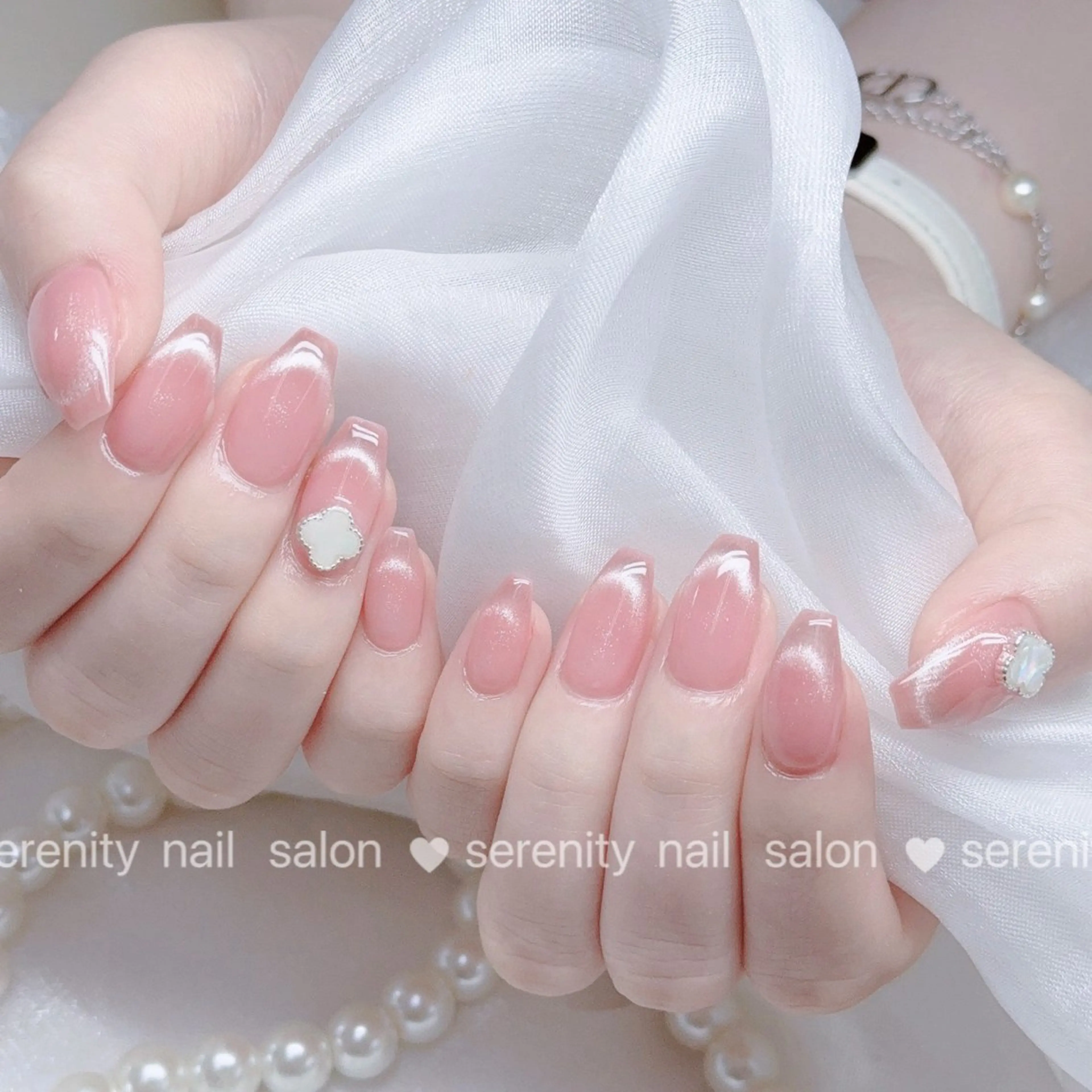ネイル ハンドネイル ハンドケア ✨Serenity ワンホンネイルのネイルデザイン