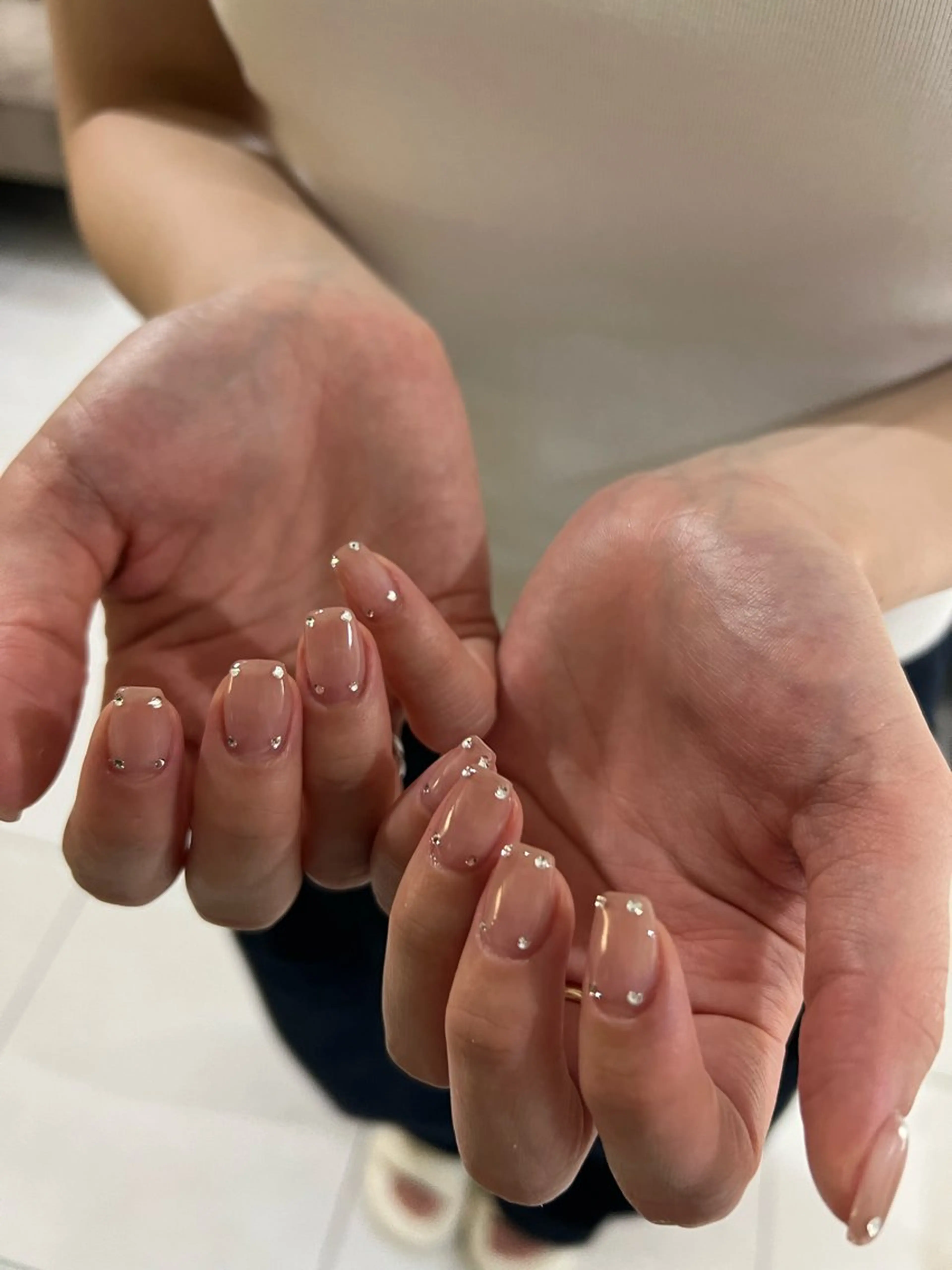 ネイル 持ち込み ストーンネイル ハンドネイル ハンドケア Charme. NOBUKOのネイルデザイン