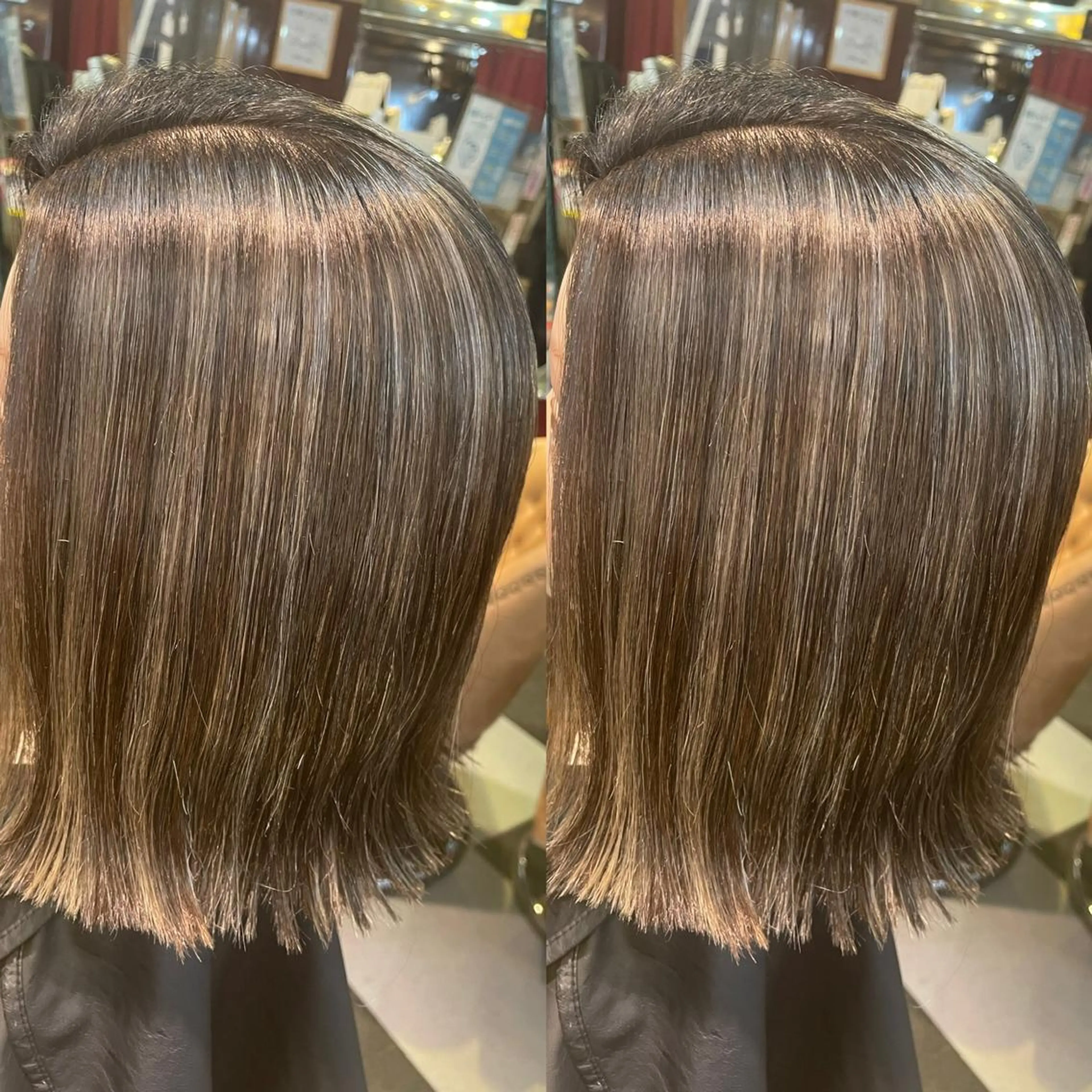 ミディアム カラー グレージュ ハイライトカラー ハイライト 👑派手髪/カット 👑ANRYのヘアスタイル