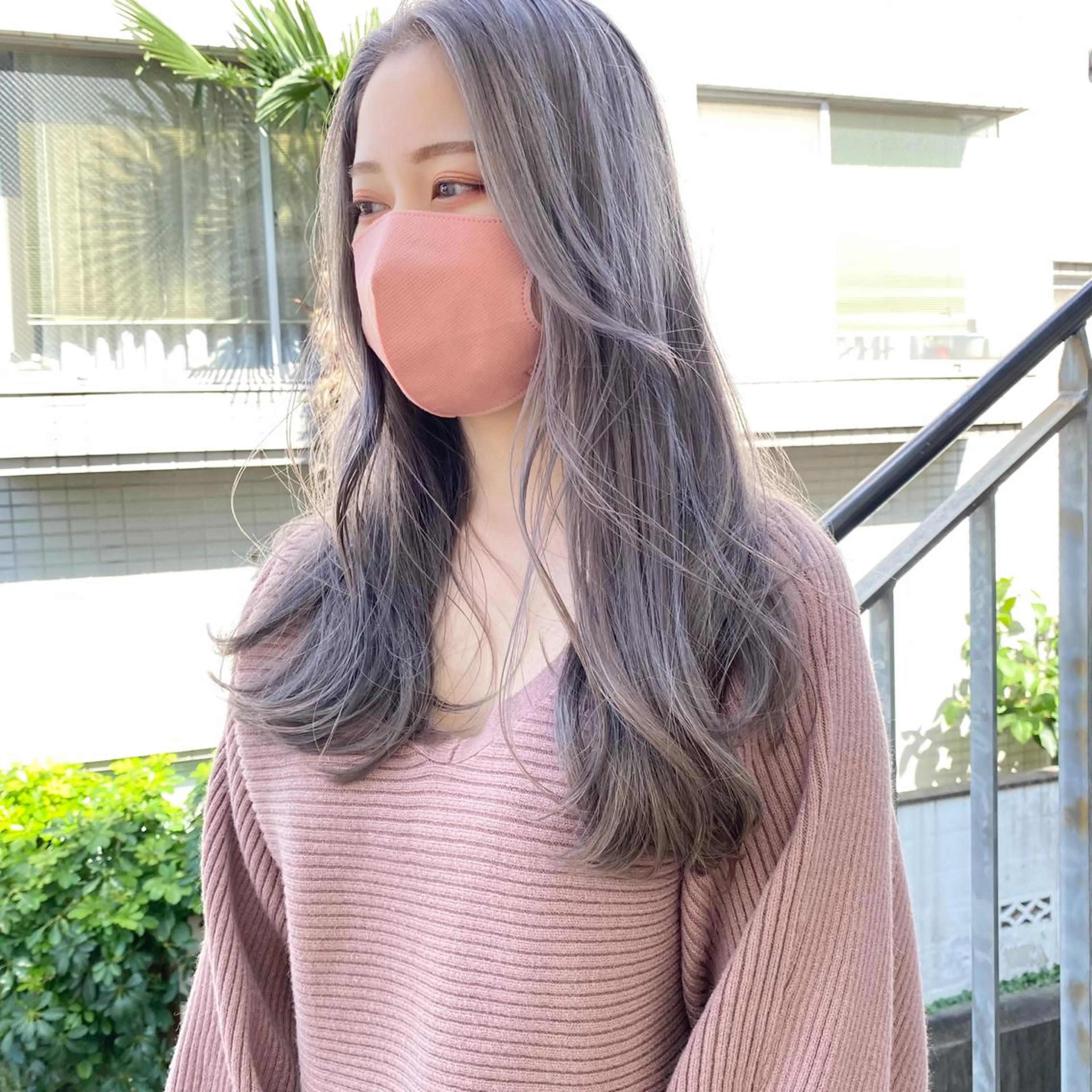 ロング カラー 艶髪ブリーチ 永井竜也のヘアスタイル