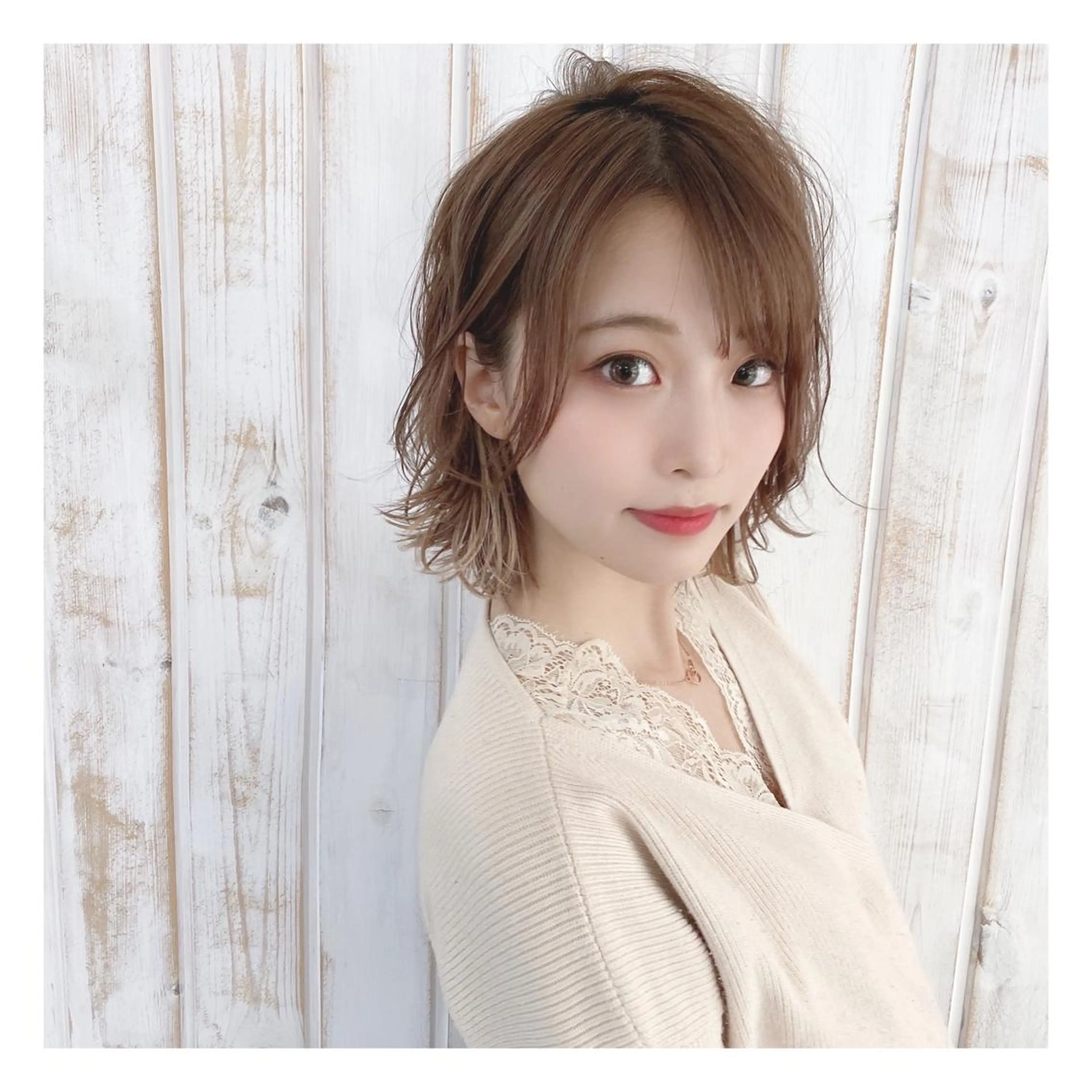 ミディアム カラー 菊池大一 パーマのヘアスタイル