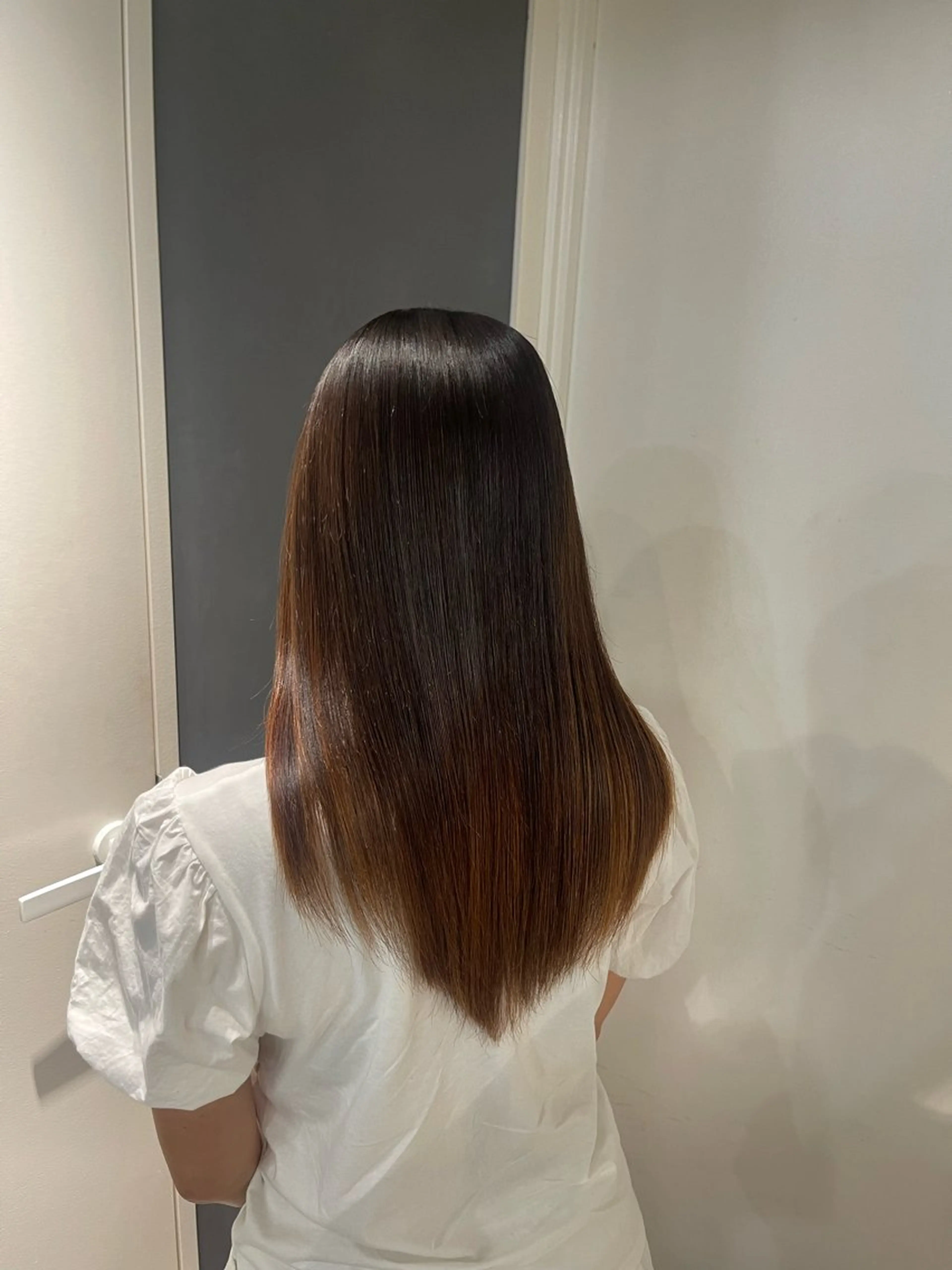 ロング カラー カット 縮毛矯正 トリートメント 縮毛矯正/美髪 NENE/CIENのヘアスタイル