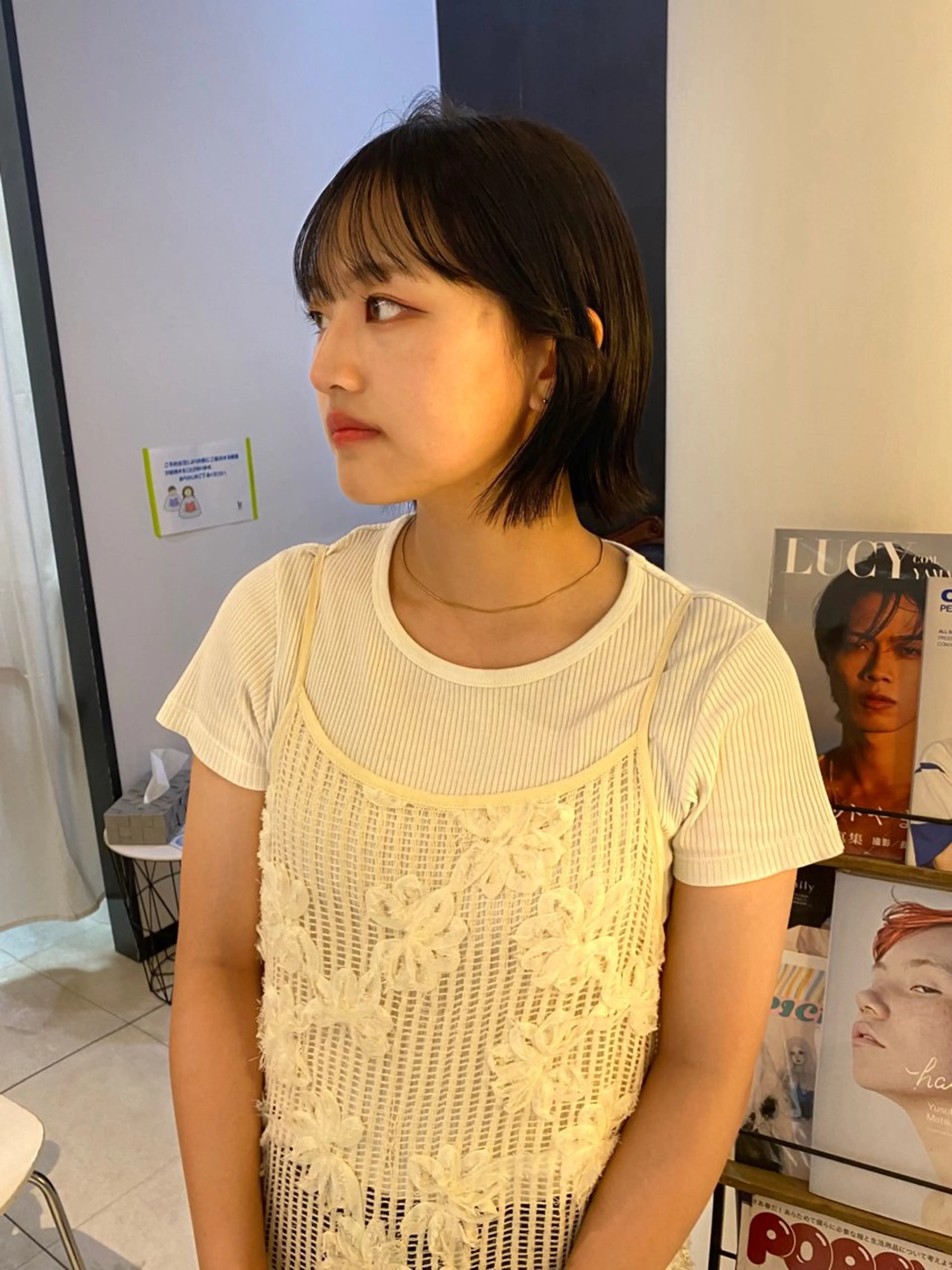 ショート カラー ボブ カット ヘアカラー トリートメント mai / linoah˚✧のヘアスタイル